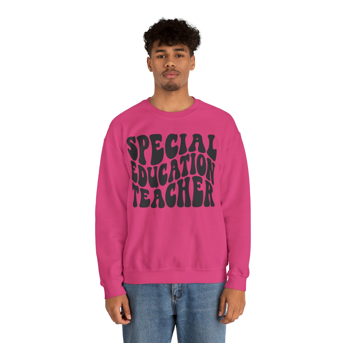 Special Education Teacher Black Logo Unisex Heavy Blend™ Crewneck Sweatshirt