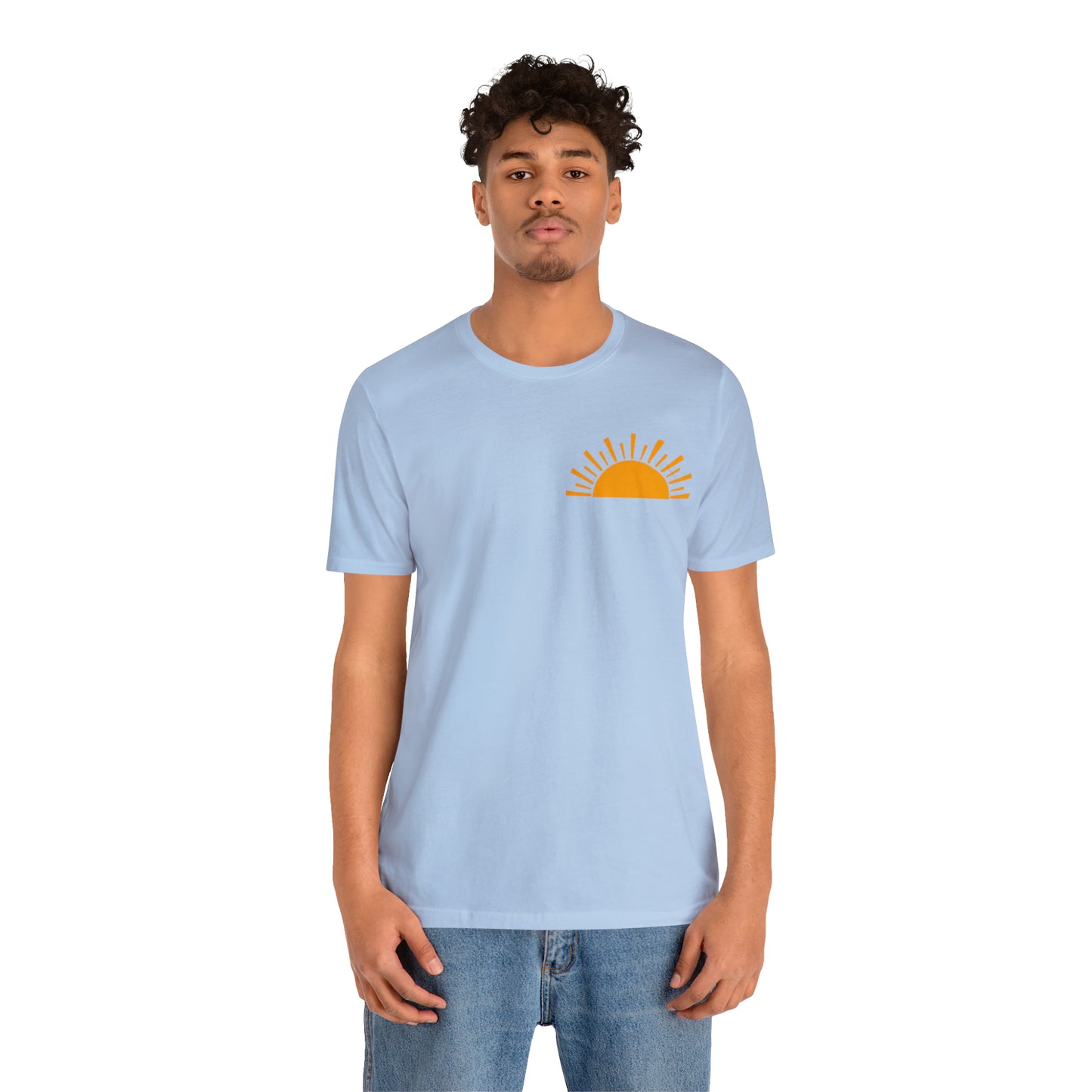 "Sunshine on My Mind"  (Front and Back Design)  Unisex Jersey Short Sleeve Tee