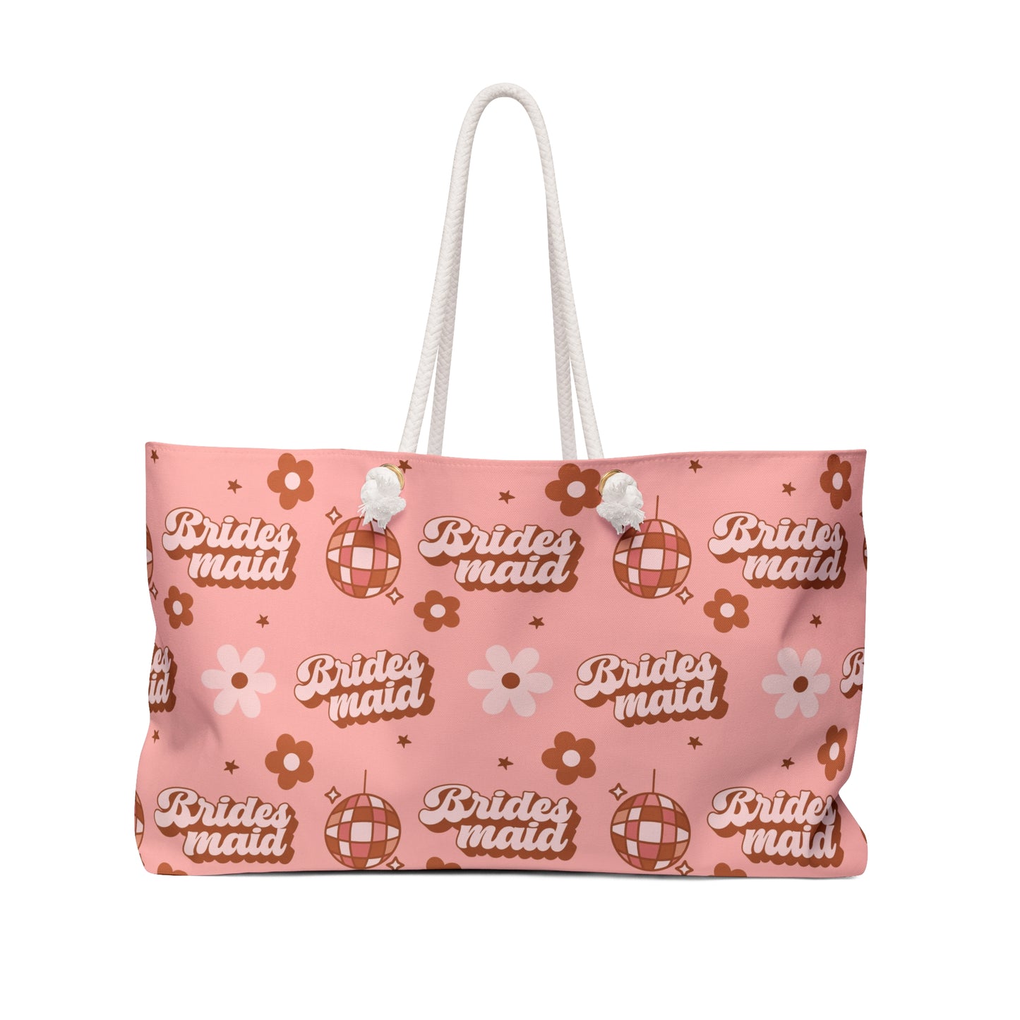 Pink Bridesmaid Disco Weekender Bag