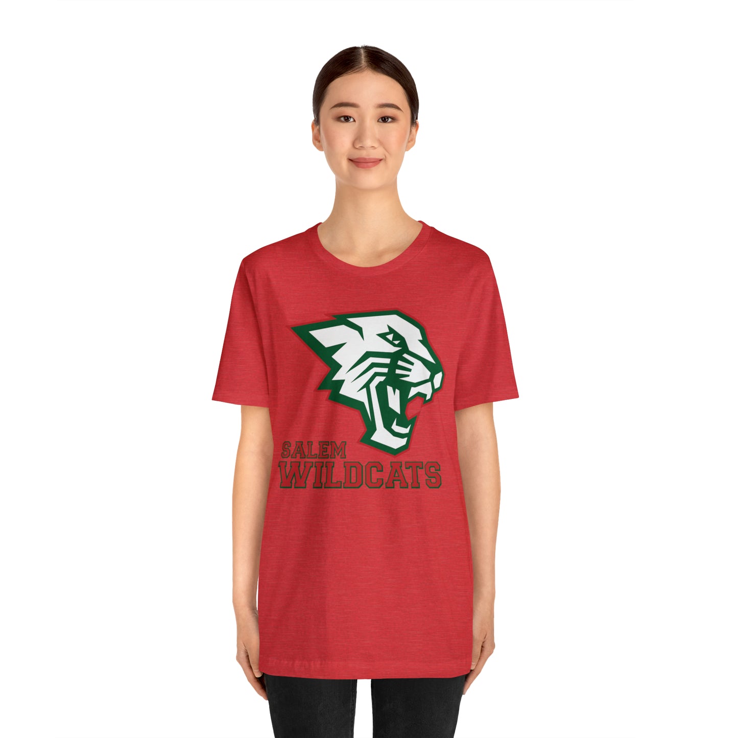 Salem Wildcats Jersey Short Sleeve Tee - Red Print