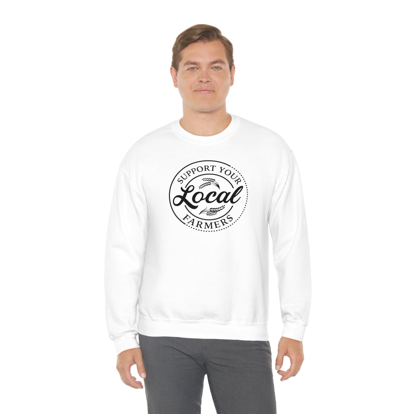 "Support Your Local Farmers" - Unisex Heavy Blend™ Crewneck Sweatshirt