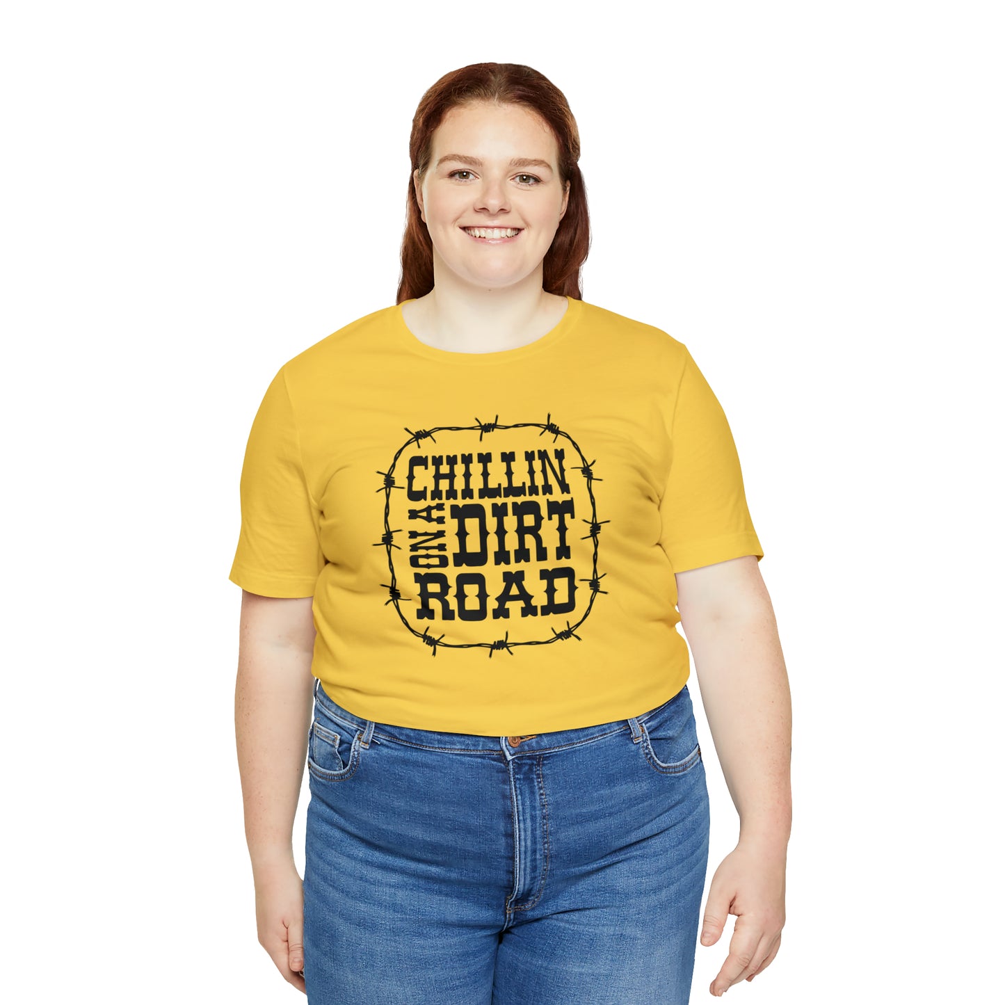 "Chillin' on a Dirt Road" Unisex Jersey Short Sleeve Tee