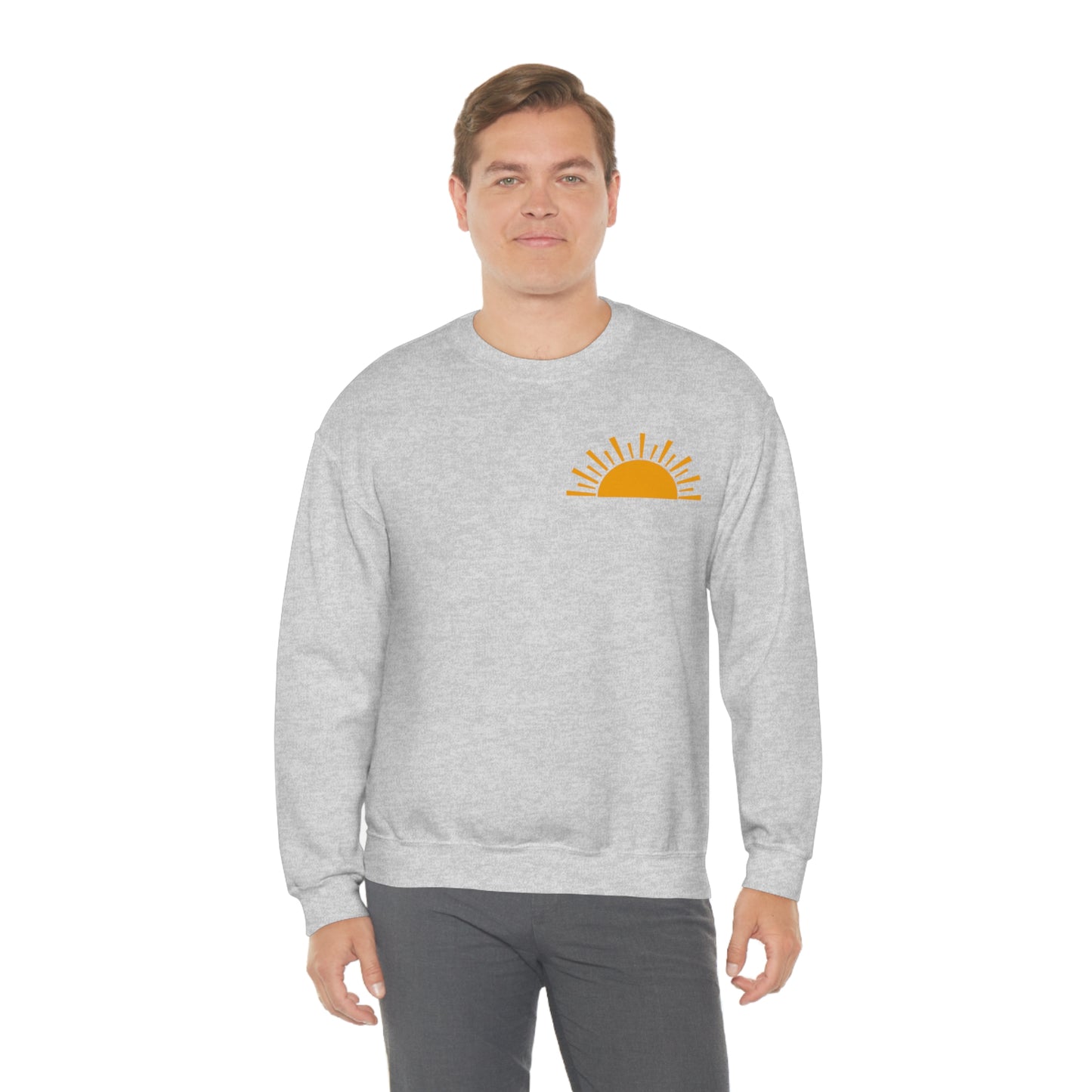 "Sunshine on My Mind" (Front & Back Design) - Unisex Heavy Blend™ Crewneck Sweatshirt