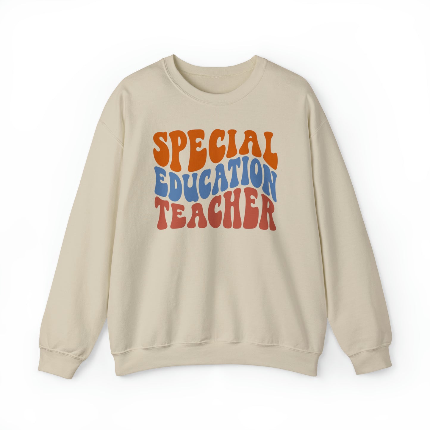 Retro Warm Colored Special Education Teacher Unisex Heavy Blend™ Crewneck Sweatshirt