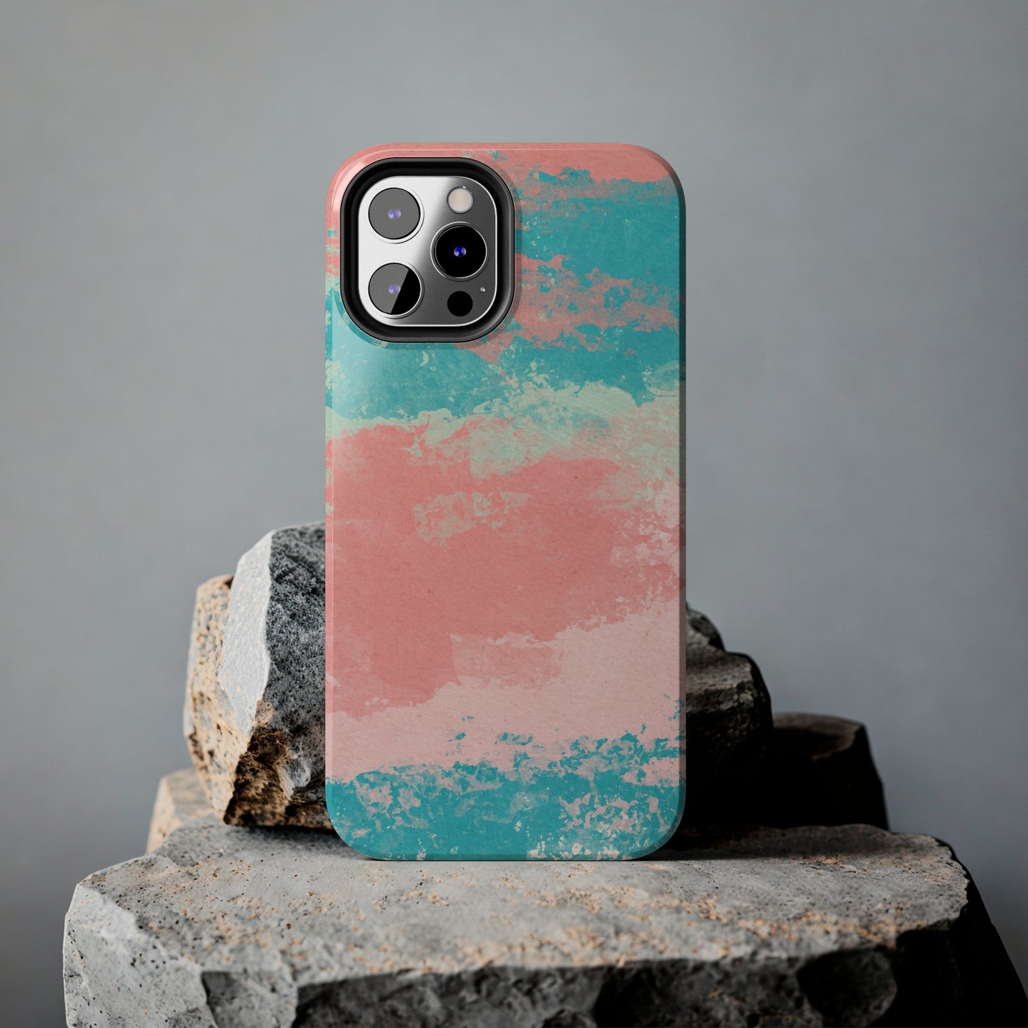 Pink and Turquoise Water Color Tough Phone Cases