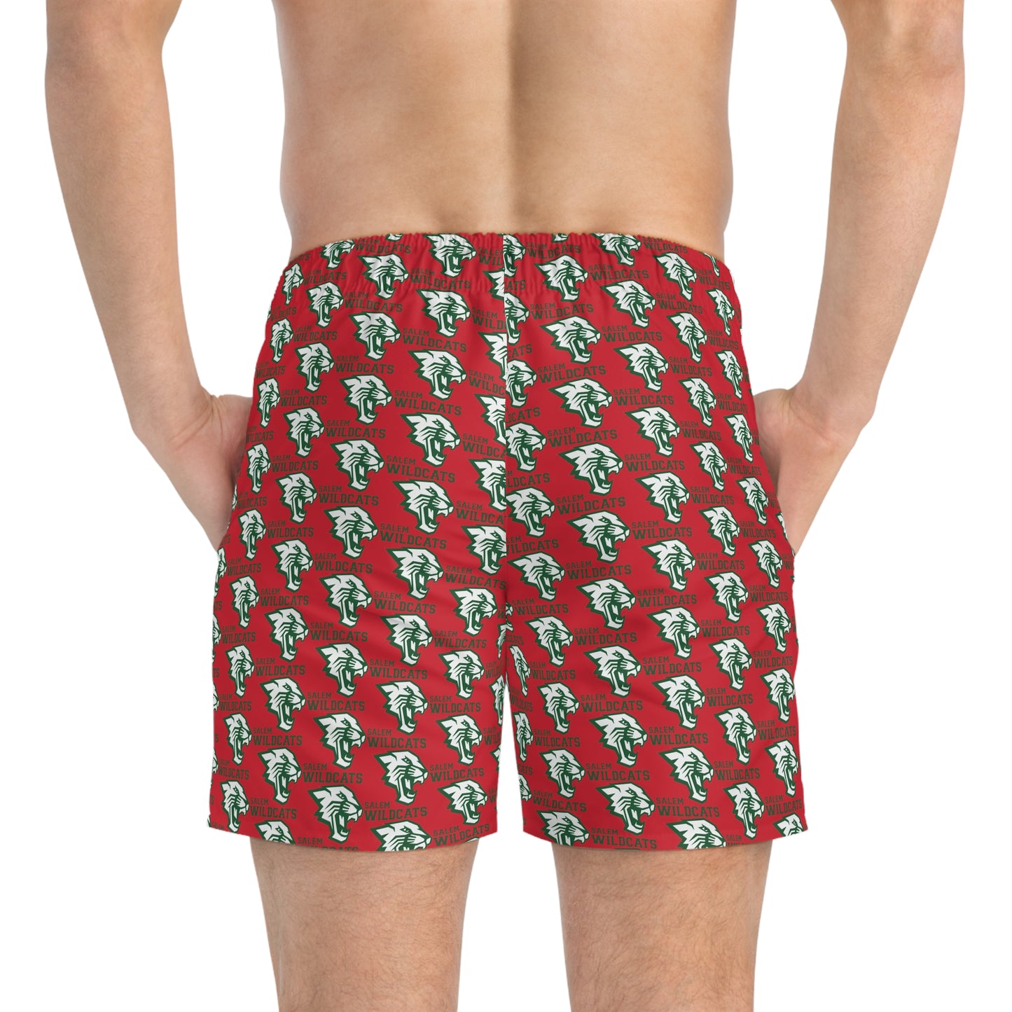 Salem Wildcats Swim Trunks - Red