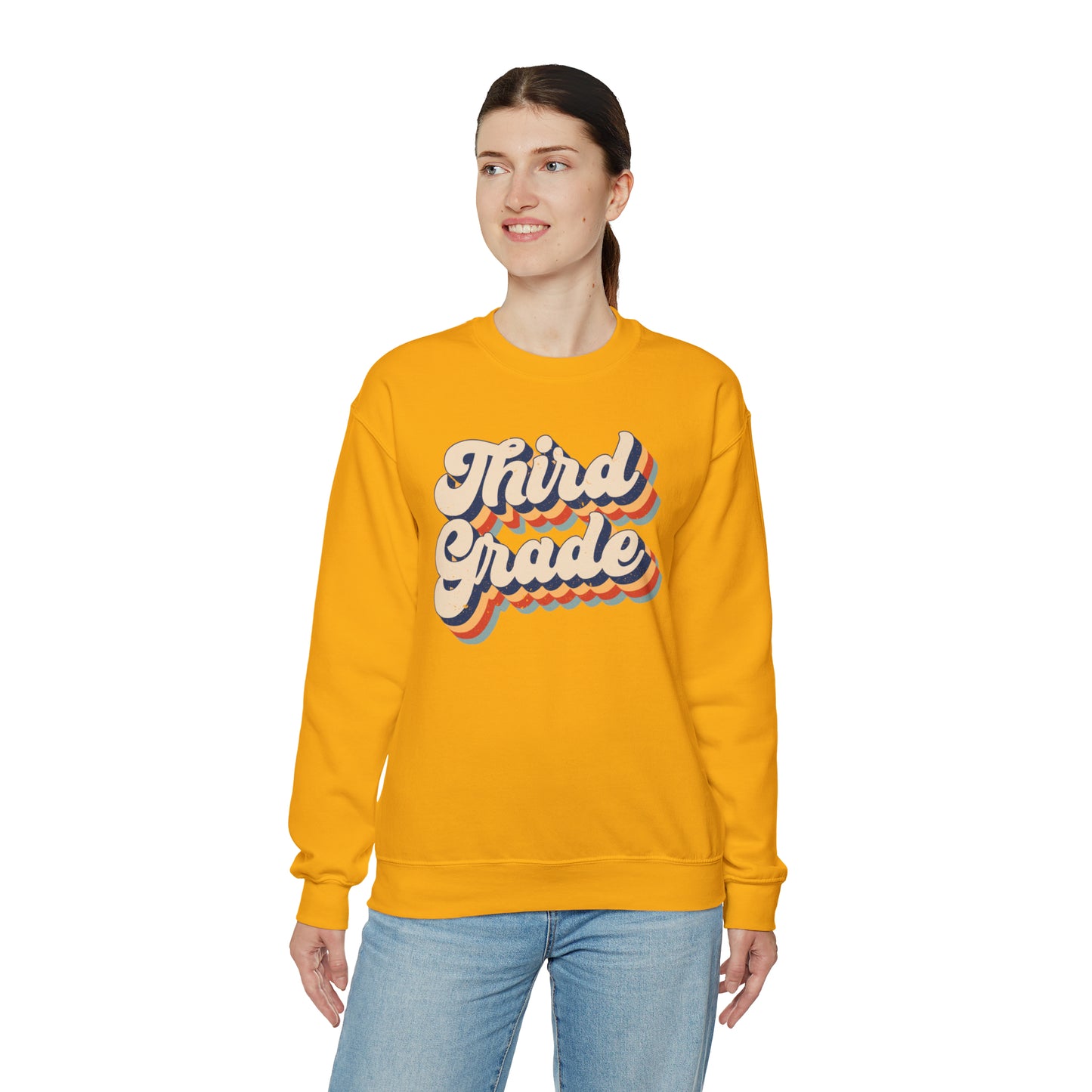 Retro Third Grade Unisex Heavy Blend™ Crewneck Sweatshirt