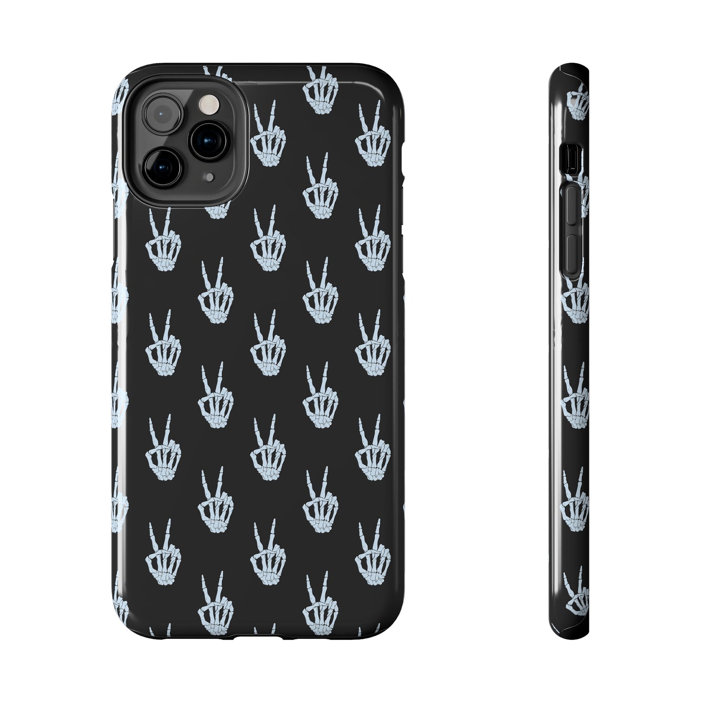 Skeleton Hand Peace Sign Tough Phone Cases