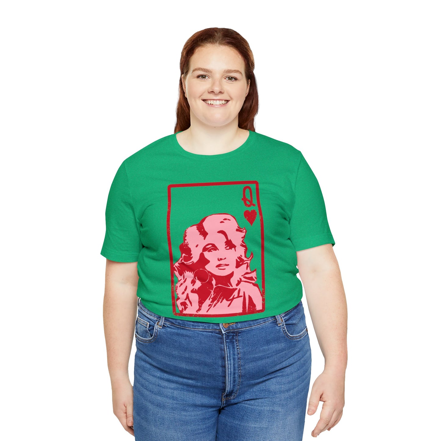 Dolly Queen of Hearts Valentine Bella Jersey Short Sleeve Tee (Unisex)