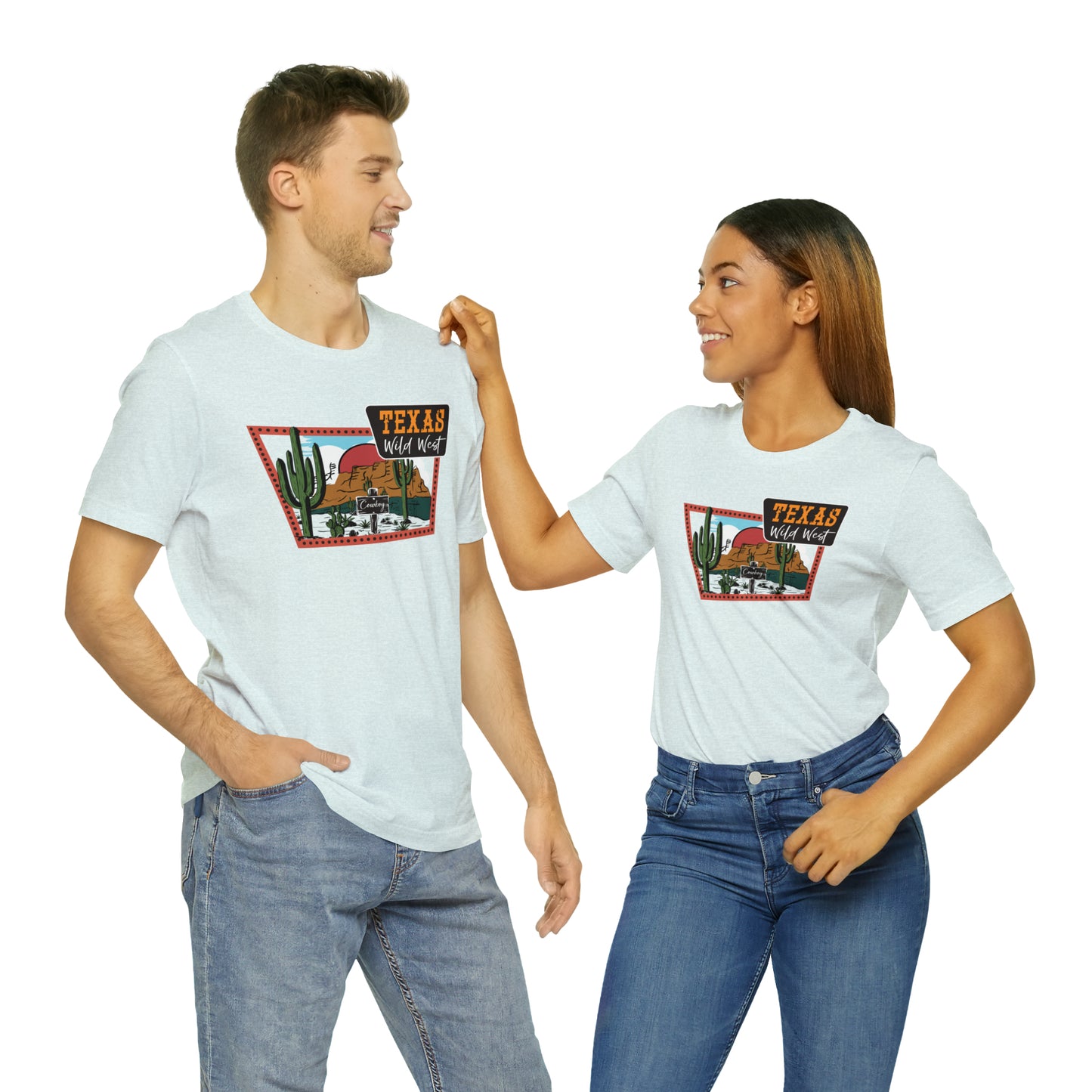 Texas Wild West Unisex Jersey Short Sleeve Tees