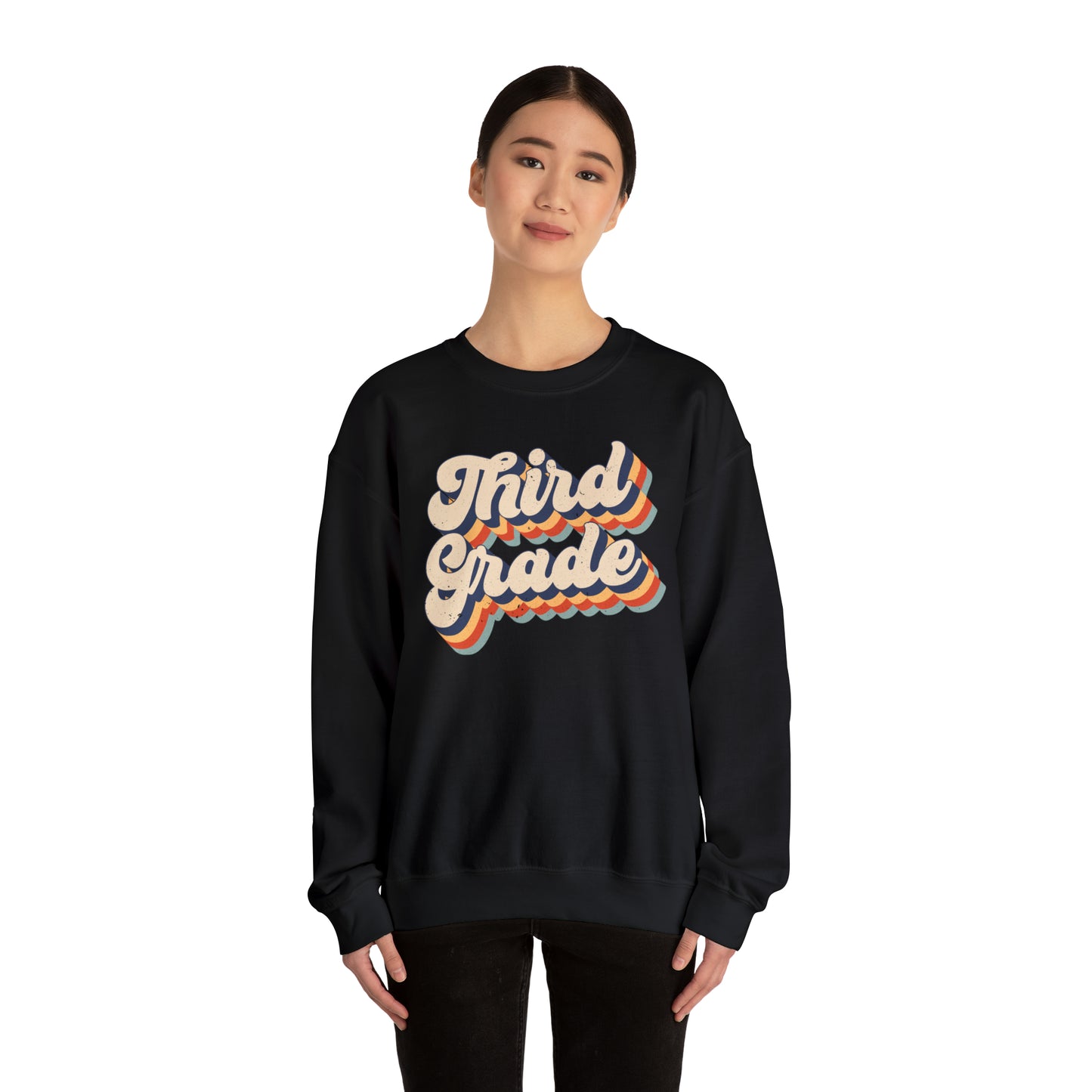 Retro Third Grade Unisex Heavy Blend™ Crewneck Sweatshirt