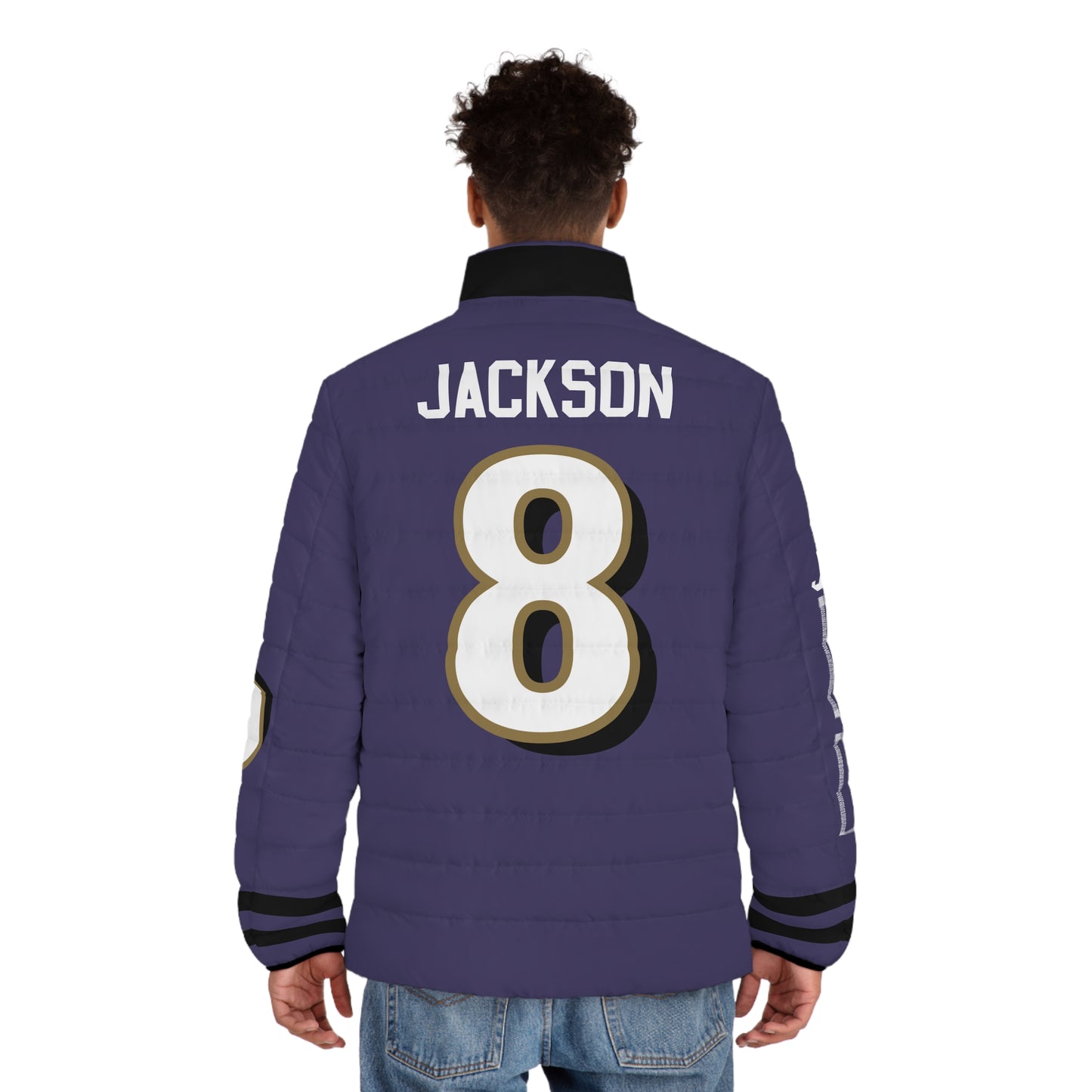 Baltimore Jackson 8 Game Day Men's Puffer Coat/ Jacket