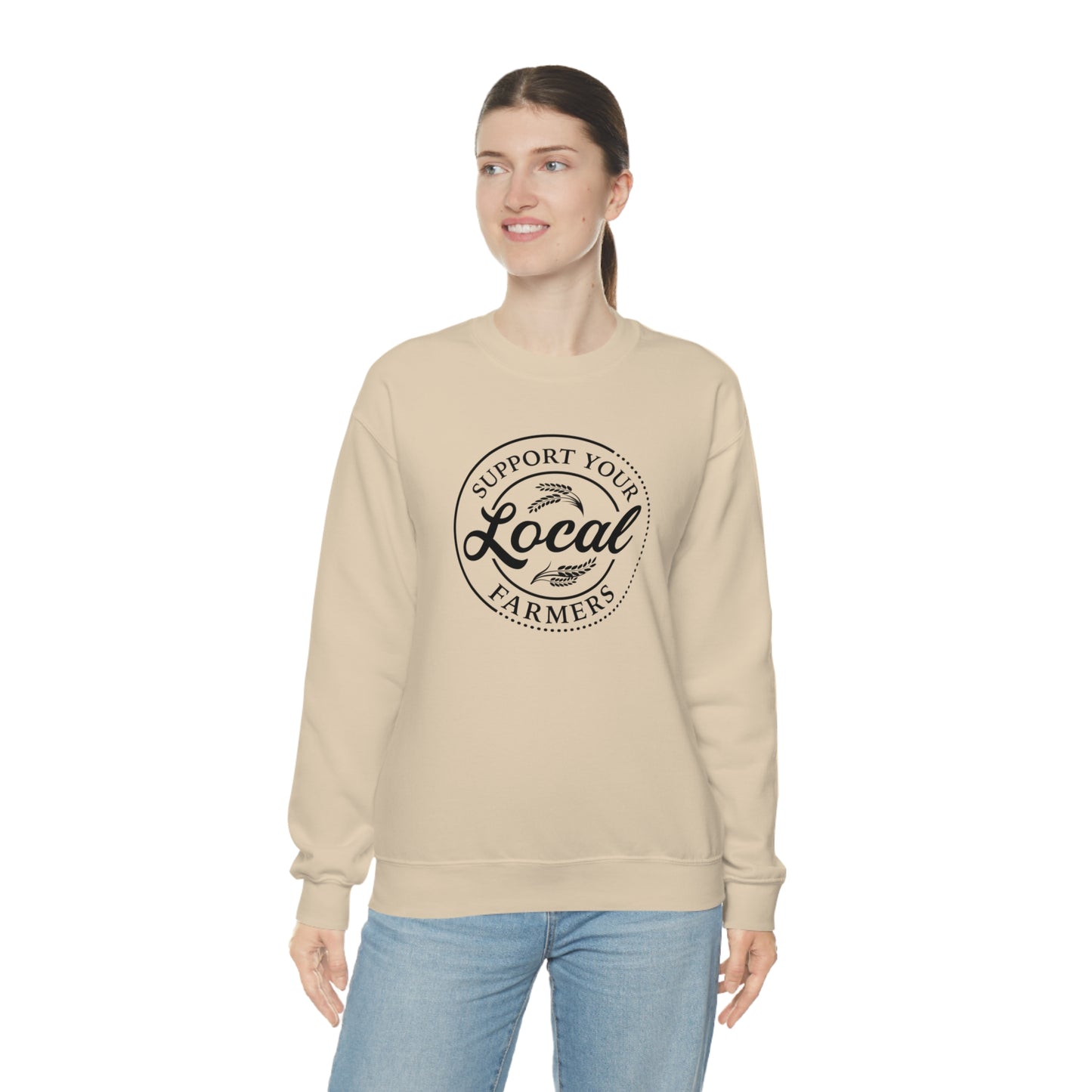 "Support Your Local Farmers" - Unisex Heavy Blend™ Crewneck Sweatshirt