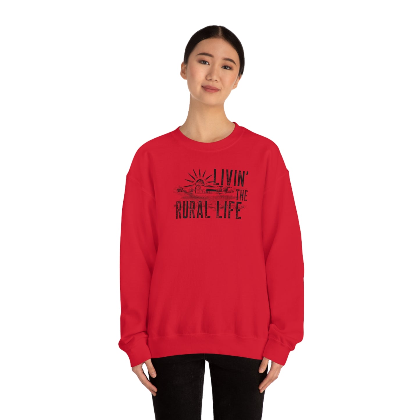 "Livin' the Rural Life" - Unisex Heavy Blend™ Crewneck Sweatshirt