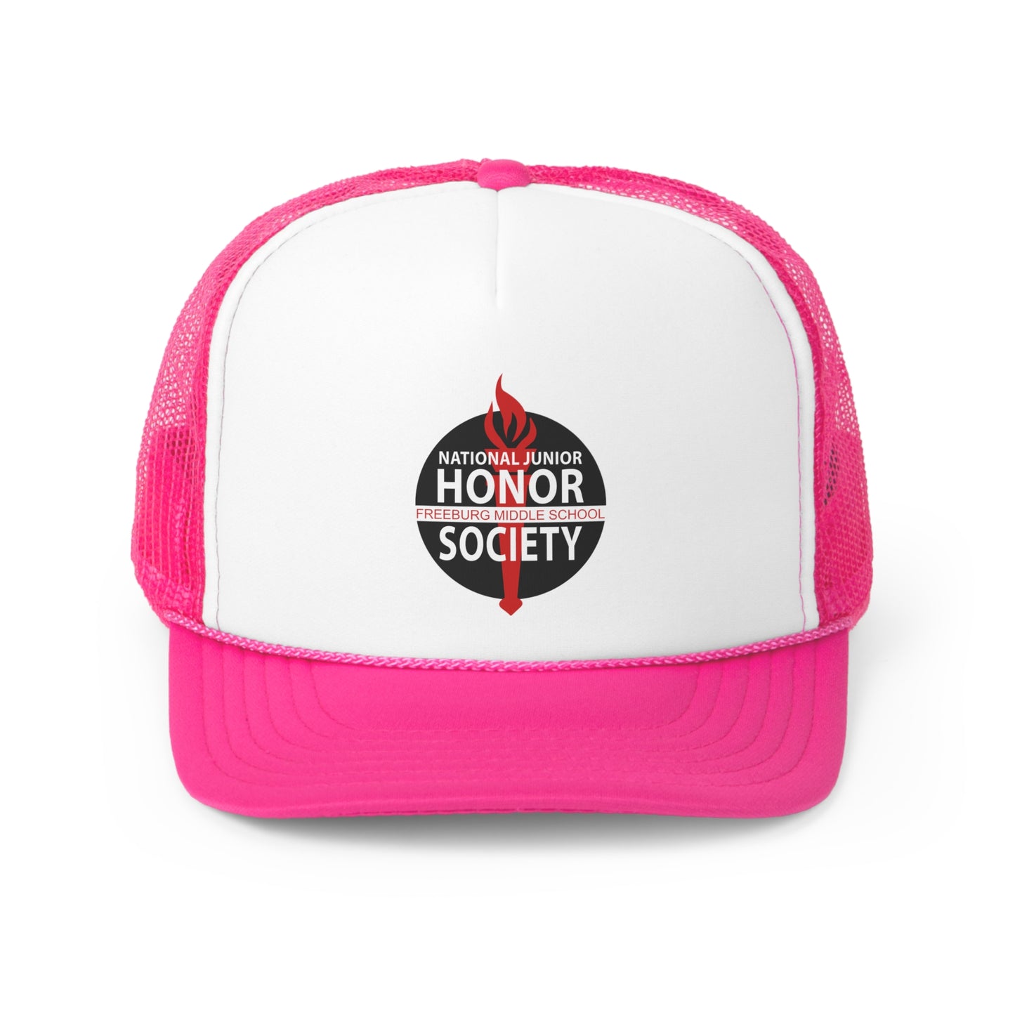 NJHS National Junior Honor Society Red and Black Design Tall Trucker Caps