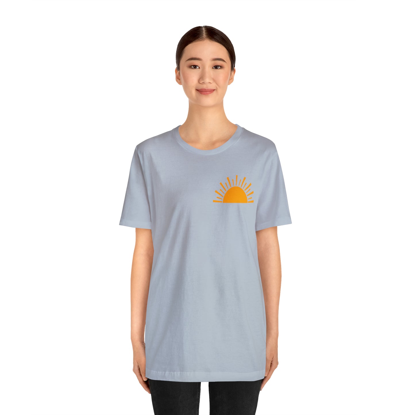 "Sunshine on My Mind"  (Front and Back Design)  Unisex Jersey Short Sleeve Tee