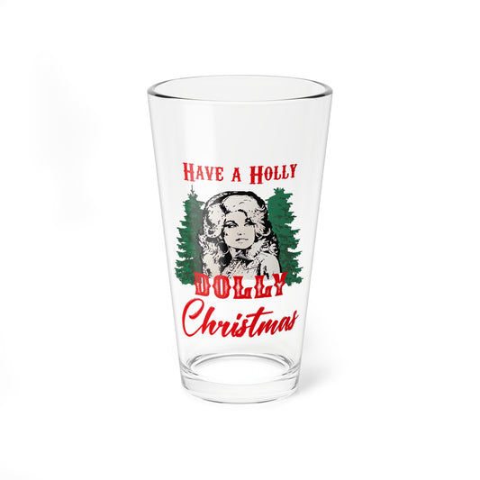 Have a Holly Dolly Christmas Mixing Glass, 16oz