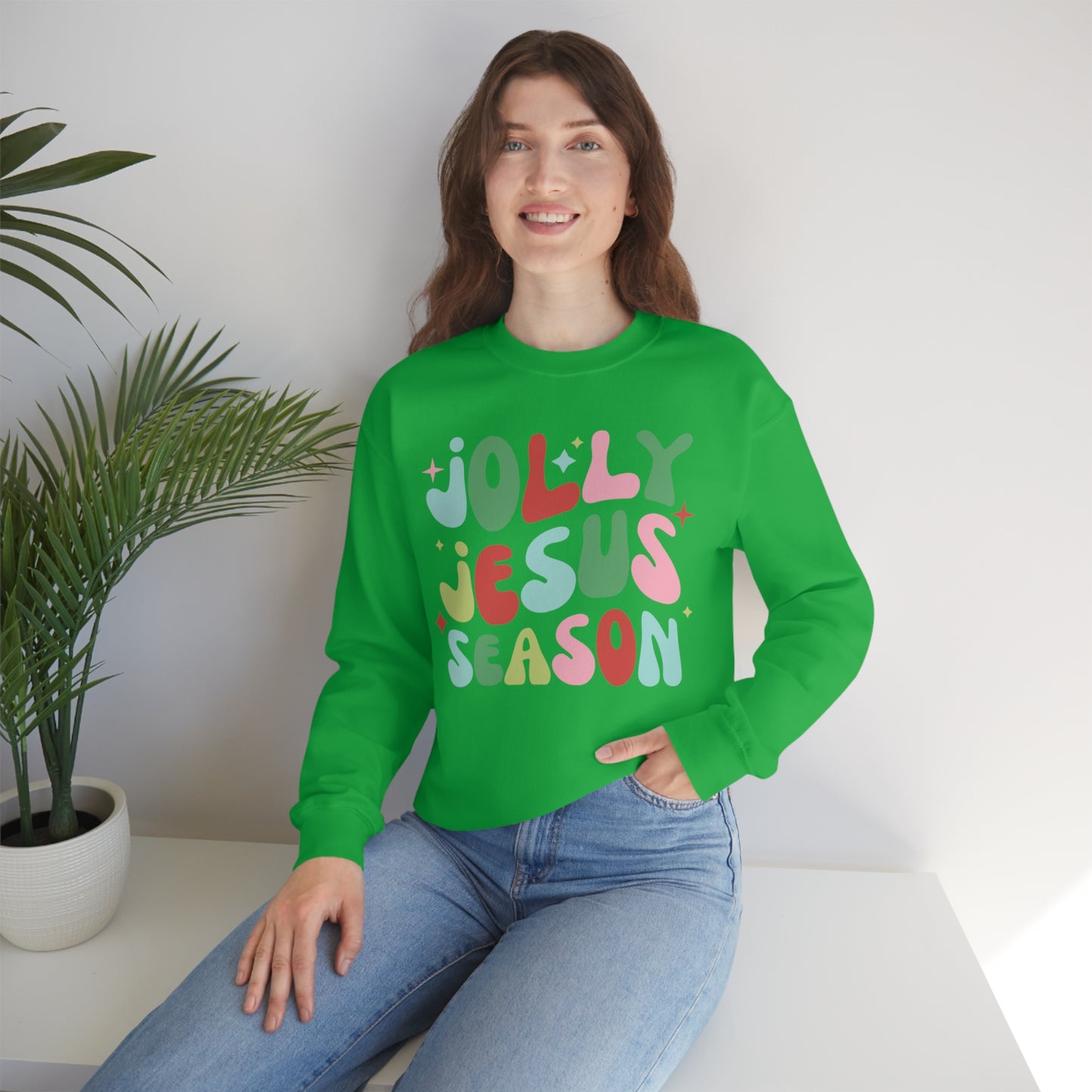 Jolly Jesus Season Heavyweight Crewneck Sweatshirt