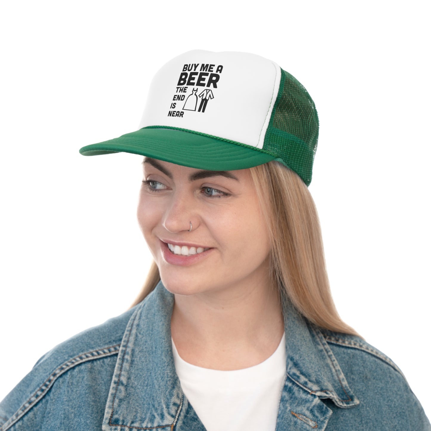 Buy Me A Beer the End is Near Tall Trucker Caps