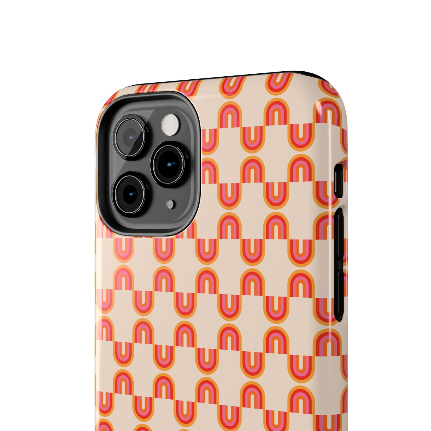 Retro Red Rainbow Pattern Tough Phone Cases