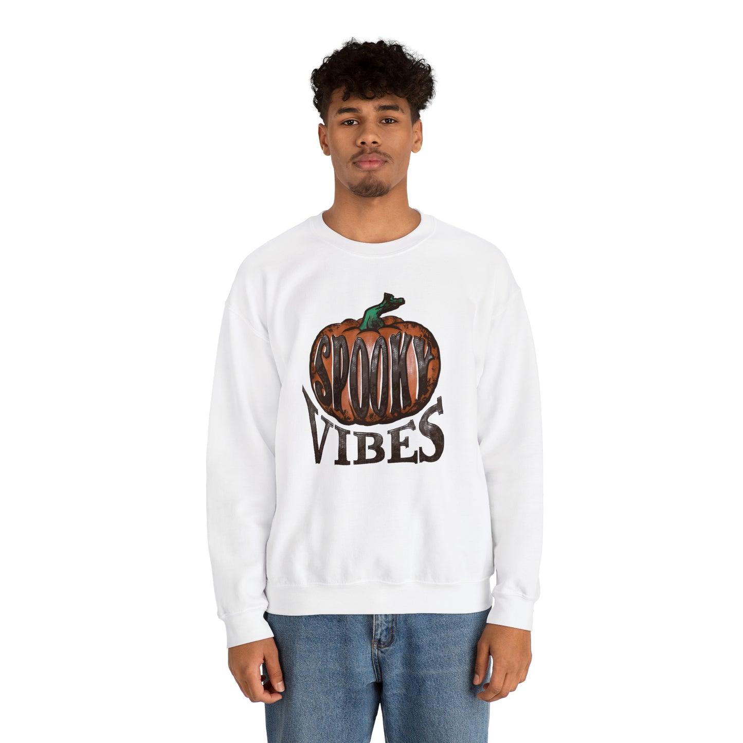 Spooky Vibes Fall Halloween Unisex Heavy Blend™ Crewneck Sweatshirt