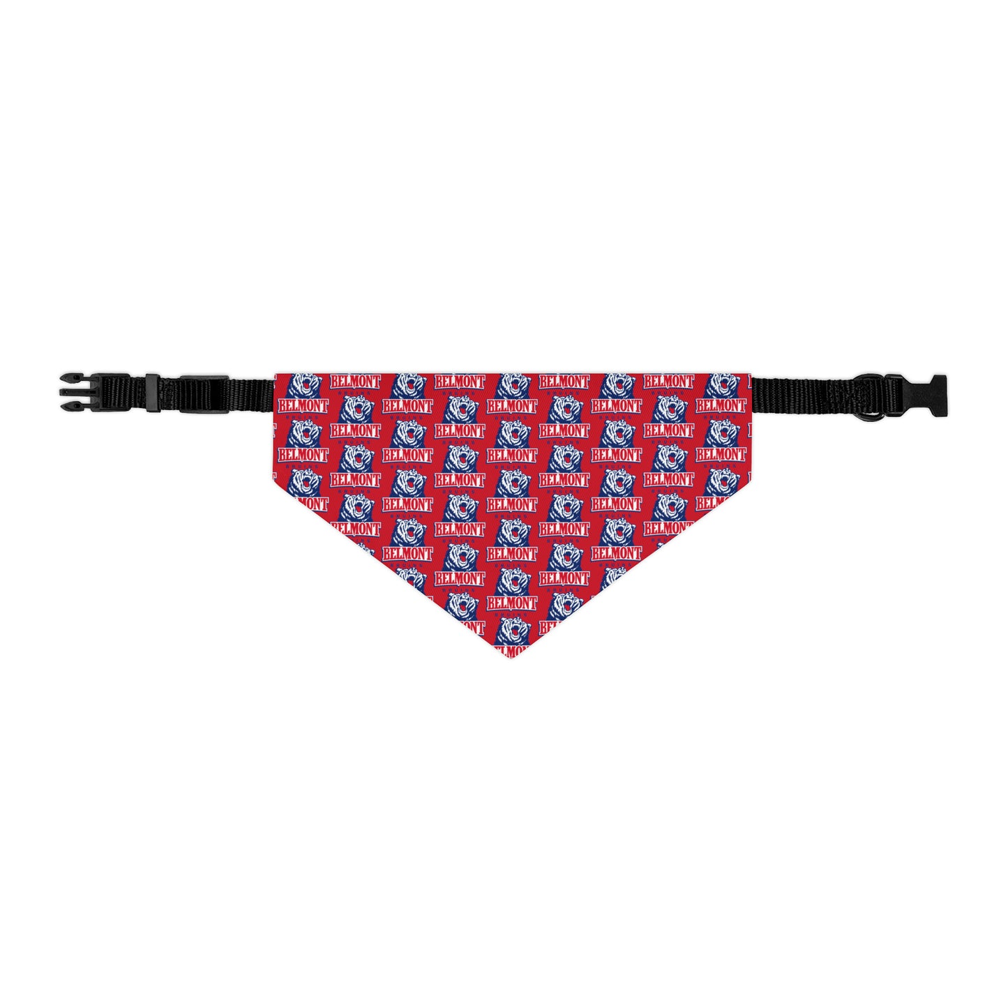 Belmont University Pattern Pet Bandana Collar - Red