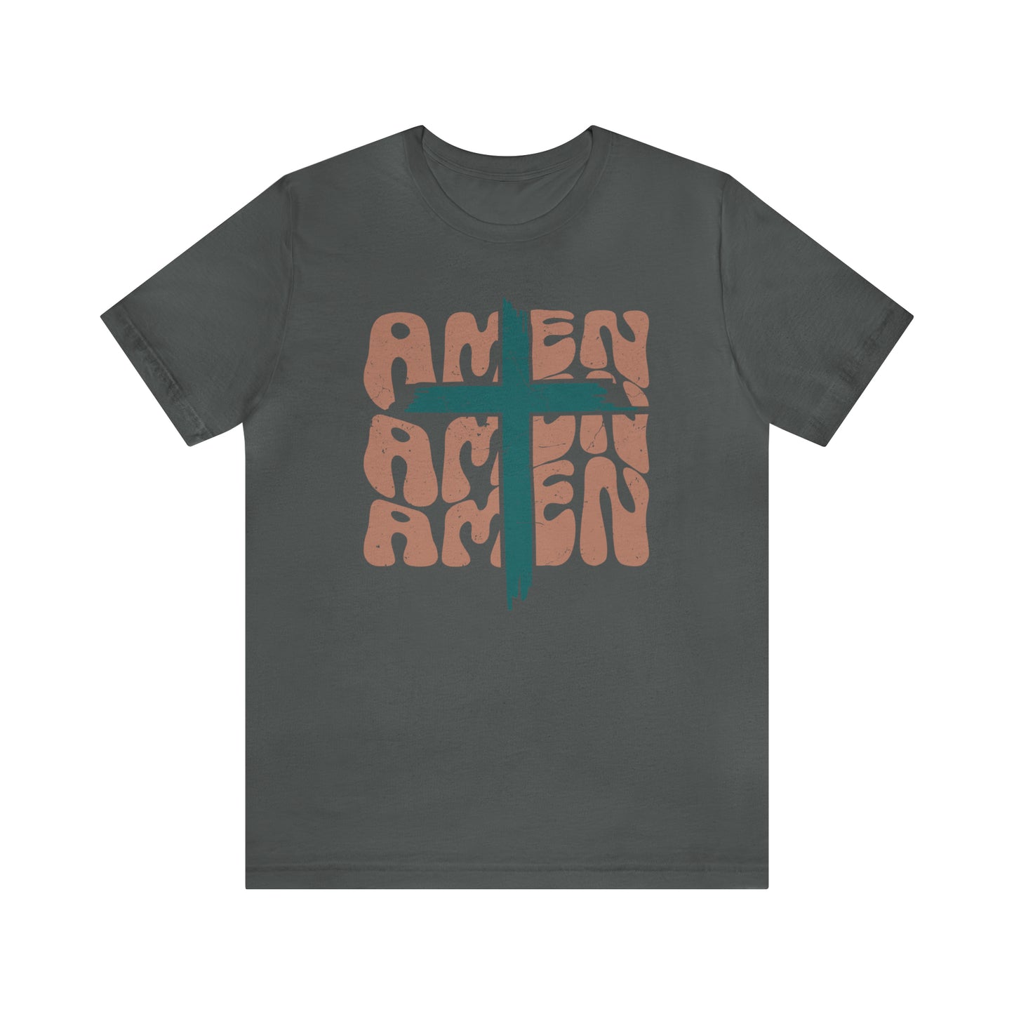 Amen Amen Amen with Cross Boho Color T-Shirt