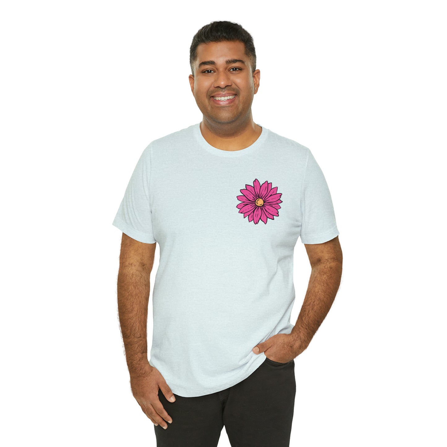 TWO SIDED Positive Energy T-Shirt (Flower on Front - Positive Energy on Back) Christian T-Shirt