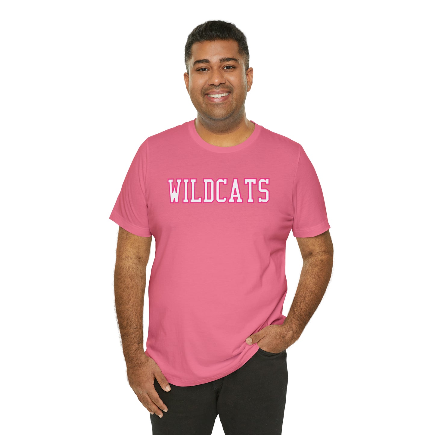 Pink Salem Wildcats Jersey Short Sleeve Tee - Green Print