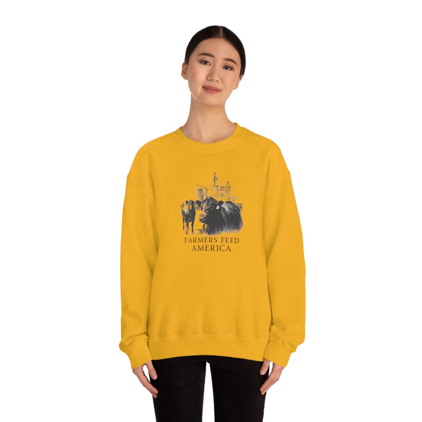 "Farmers Feed America" - Unisex Heavy Blend™ Crewneck Sweatshirt