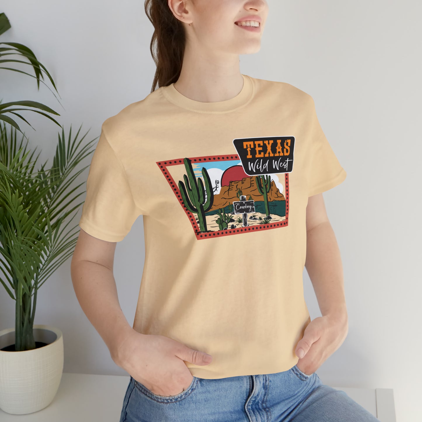 Texas Wild West Unisex Jersey Short Sleeve Tees