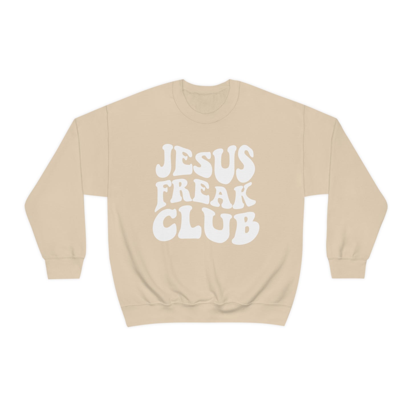 Vintage Jesus Freak Club White Logo Unisex Heavy Blend™ Crewneck Sweatshirt