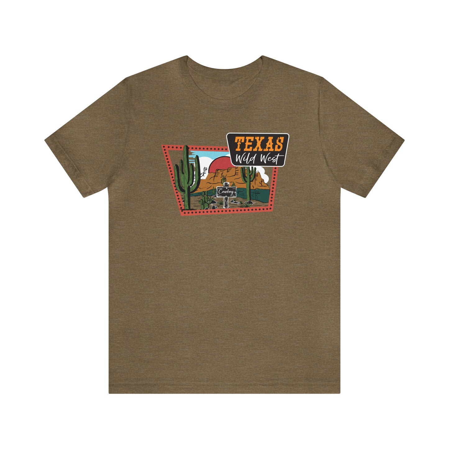 Texas Wild West Unisex Jersey Short Sleeve Tees