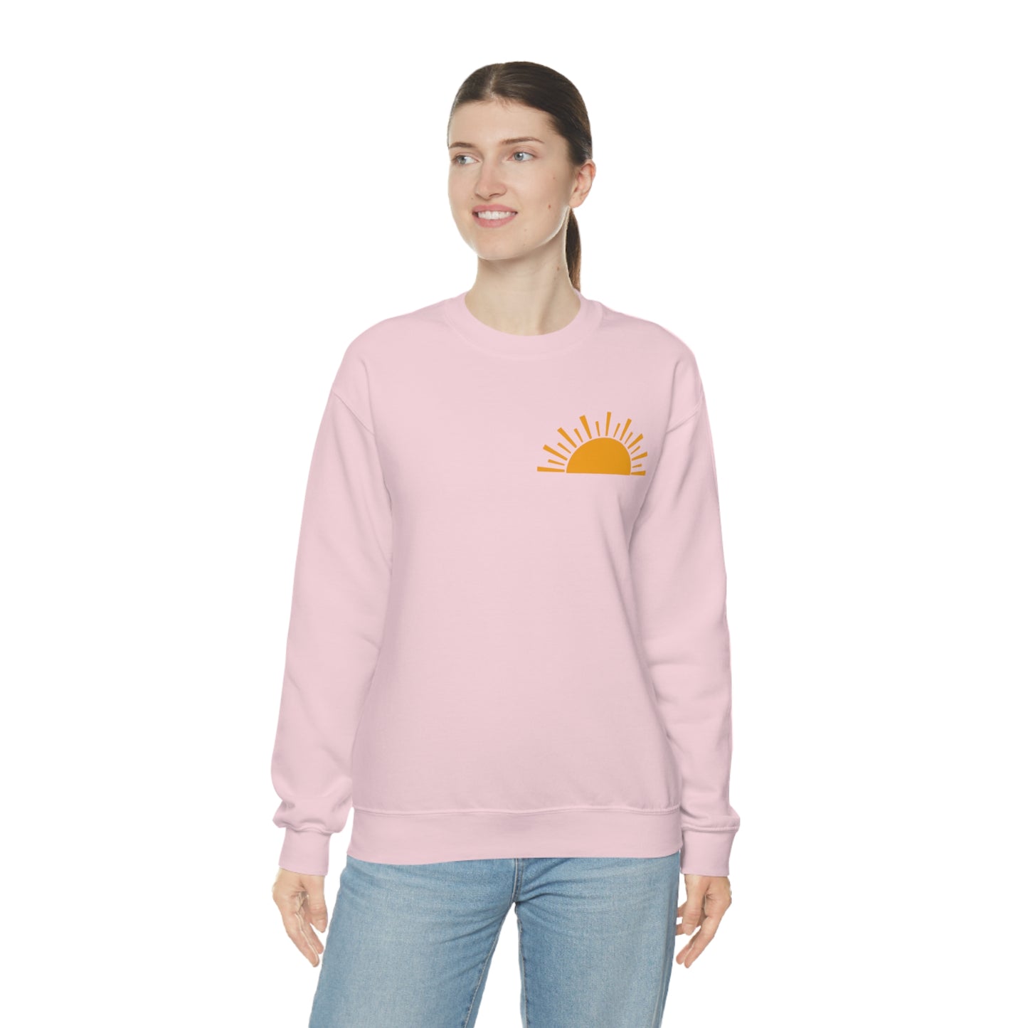 "Sunshine on My Mind" (Front & Back Design) - Unisex Heavy Blend™ Crewneck Sweatshirt