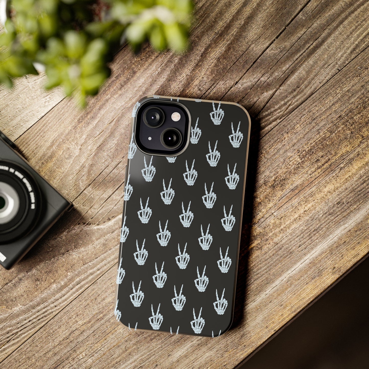 Skeleton Hand Peace Sign Tough Phone Cases