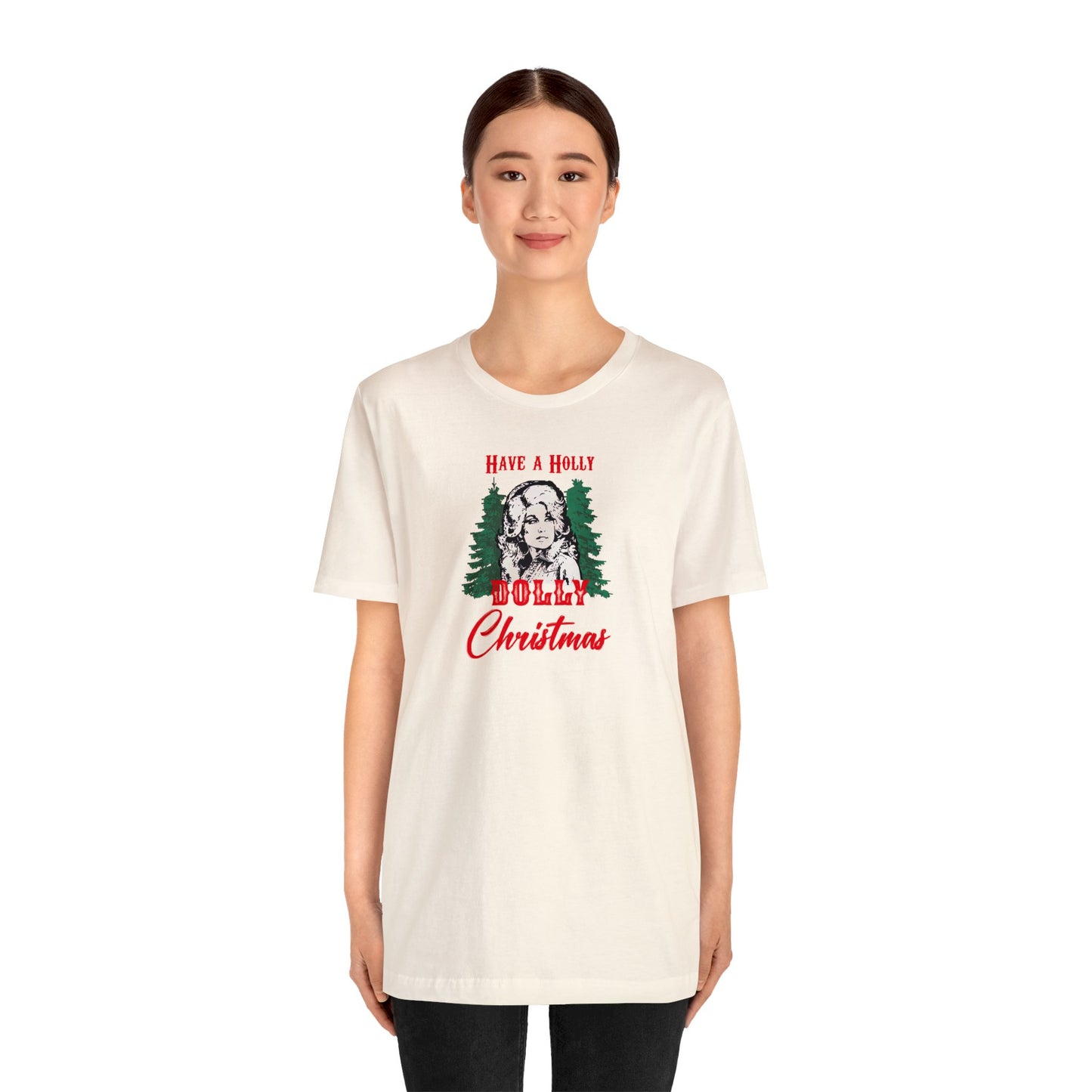 Have a Holly Dolly Christmas Bella Jersey Short Sleeve Tee (Unisex)