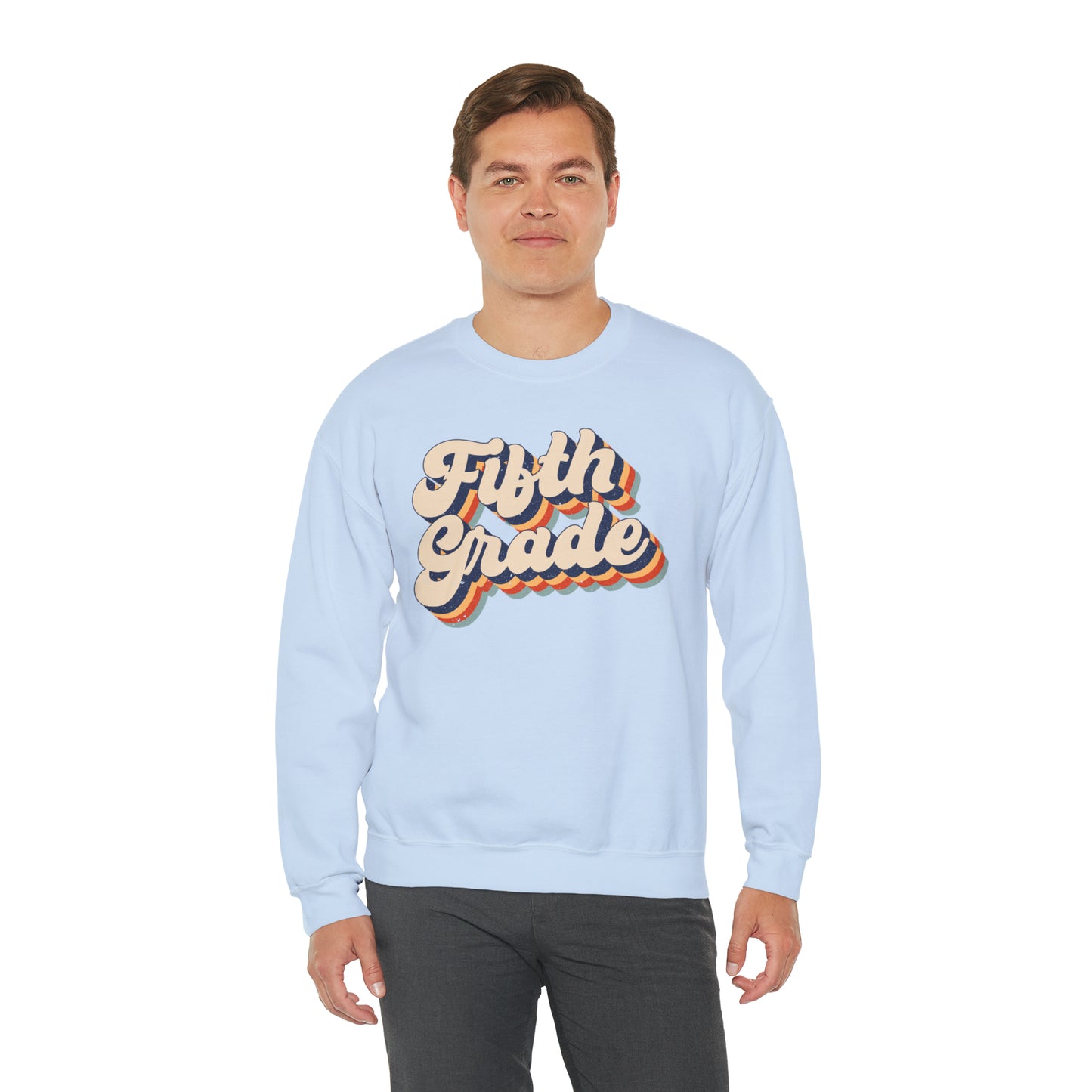 Retro Fifth Grade Unisex Heavy Blend™ Crewneck Sweatshirt