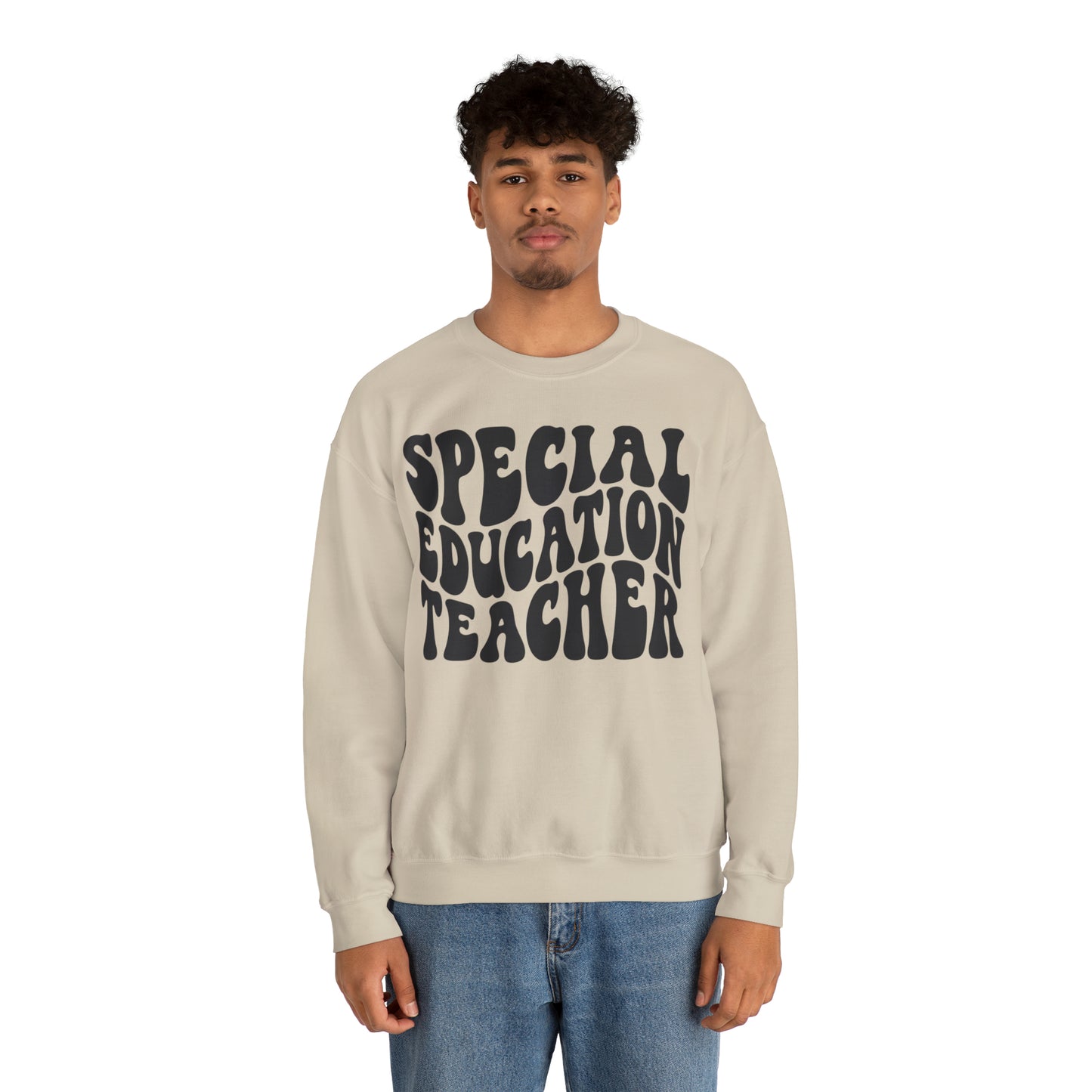 Special Education Teacher Black Logo Unisex Heavy Blend™ Crewneck Sweatshirt