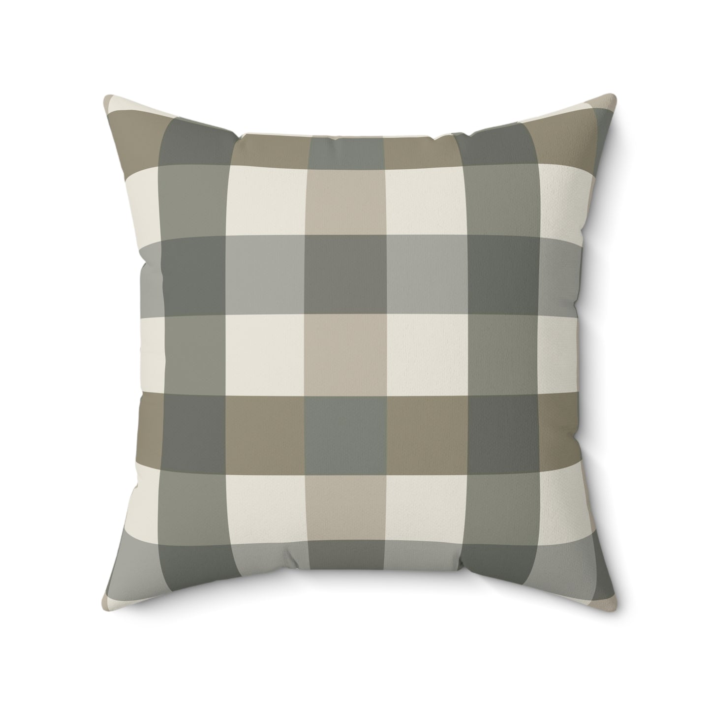 Plaid Green Fall/ Halloween Spun Polyester Square Pillow