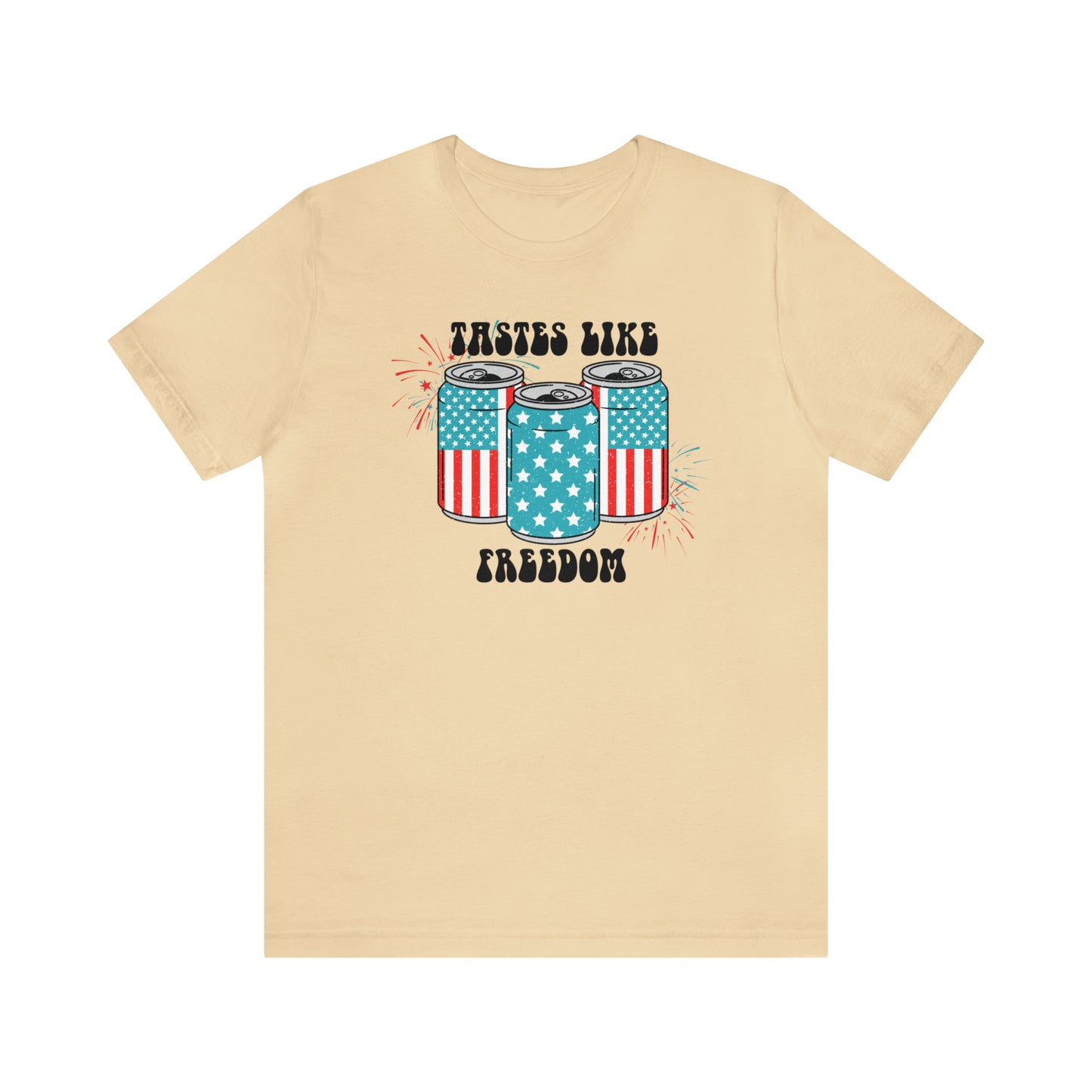 American USA Tastes Like Freedom Beverage Can Unisex Jersey Short Sleeve Tee