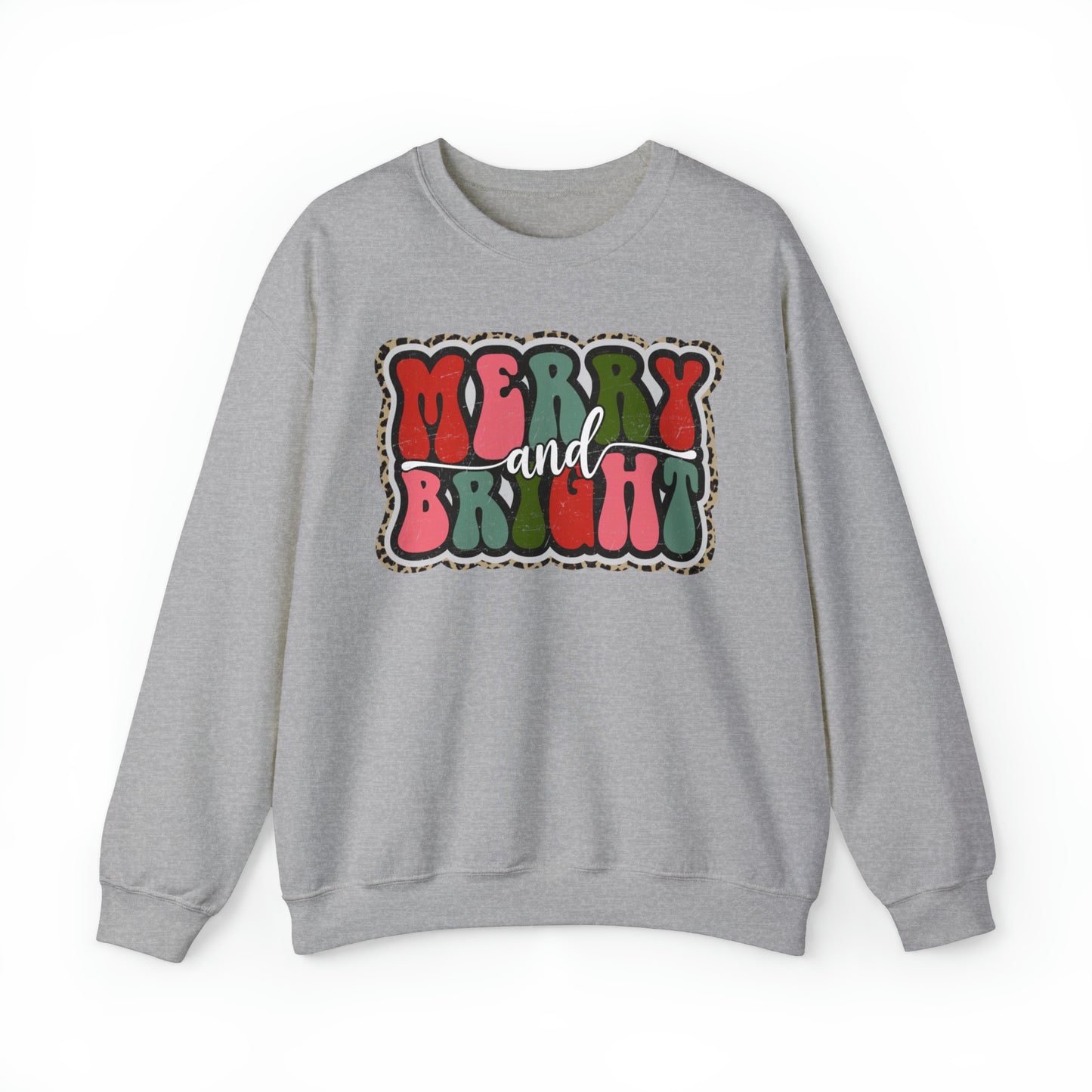 Merry and Bright Christmas Unisex Heavy Blend™ Crewneck Sweatshirt