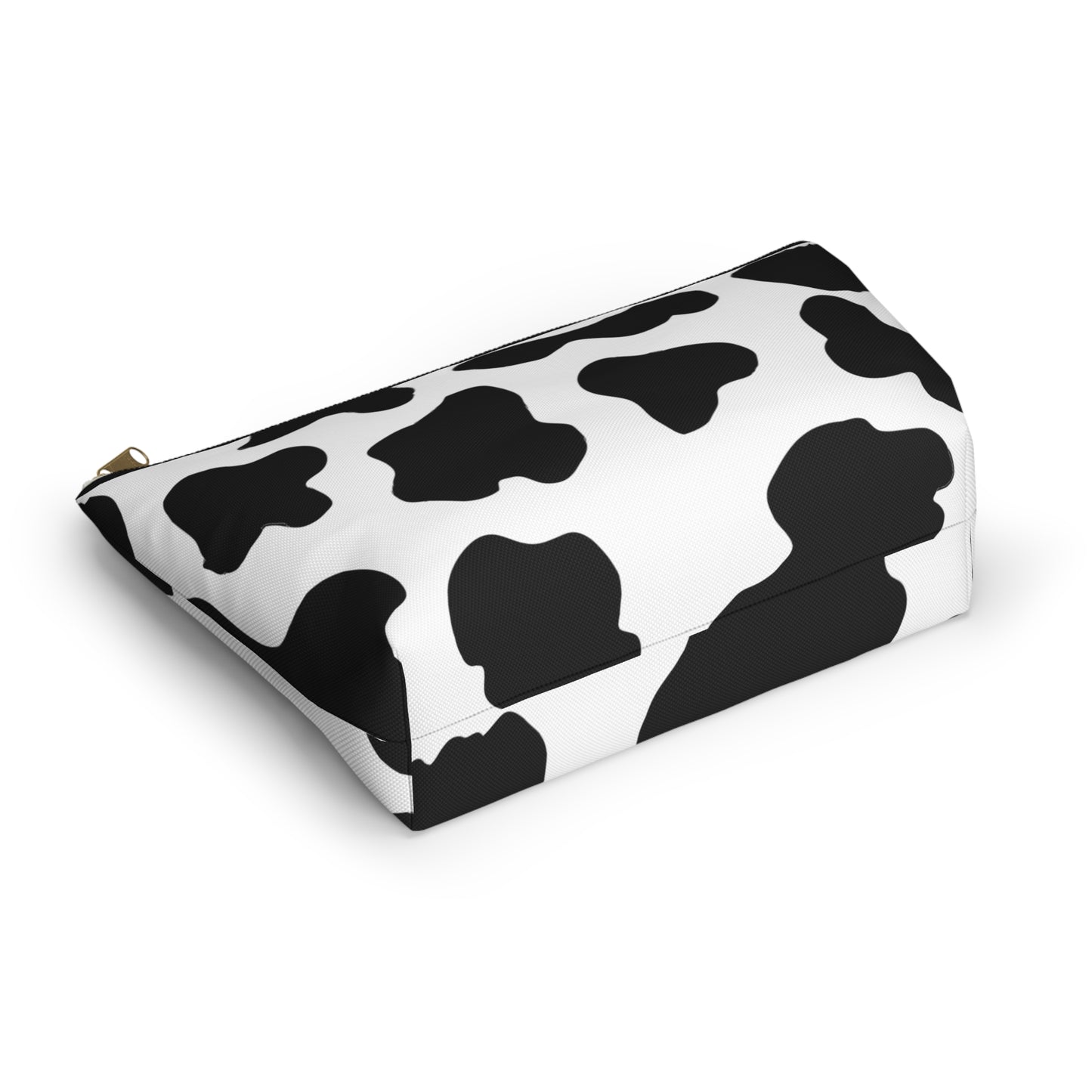 Country Black and White Cow Print Design Accessory Pouch w T-bottom