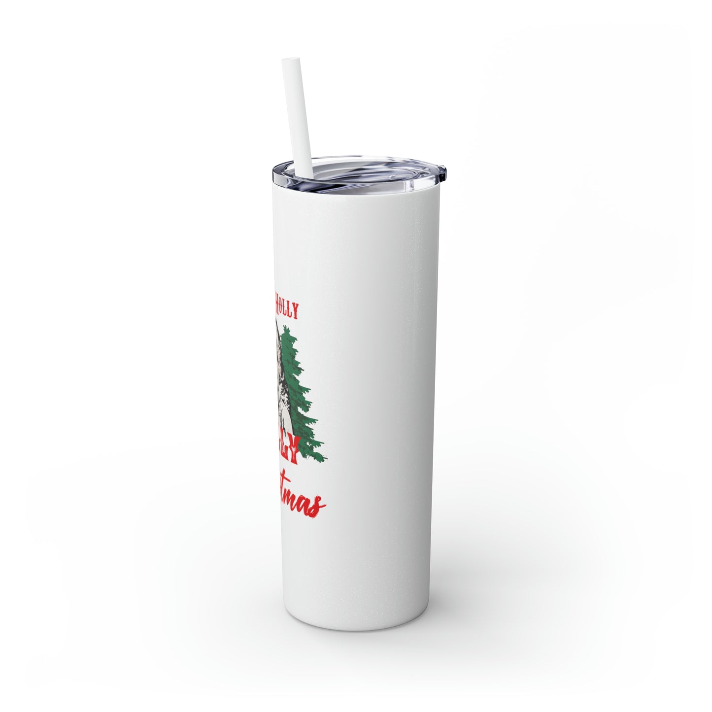 Have a Holly Dolly Christmas Skinny Tumbler with Pick your Color Straw, 20oz