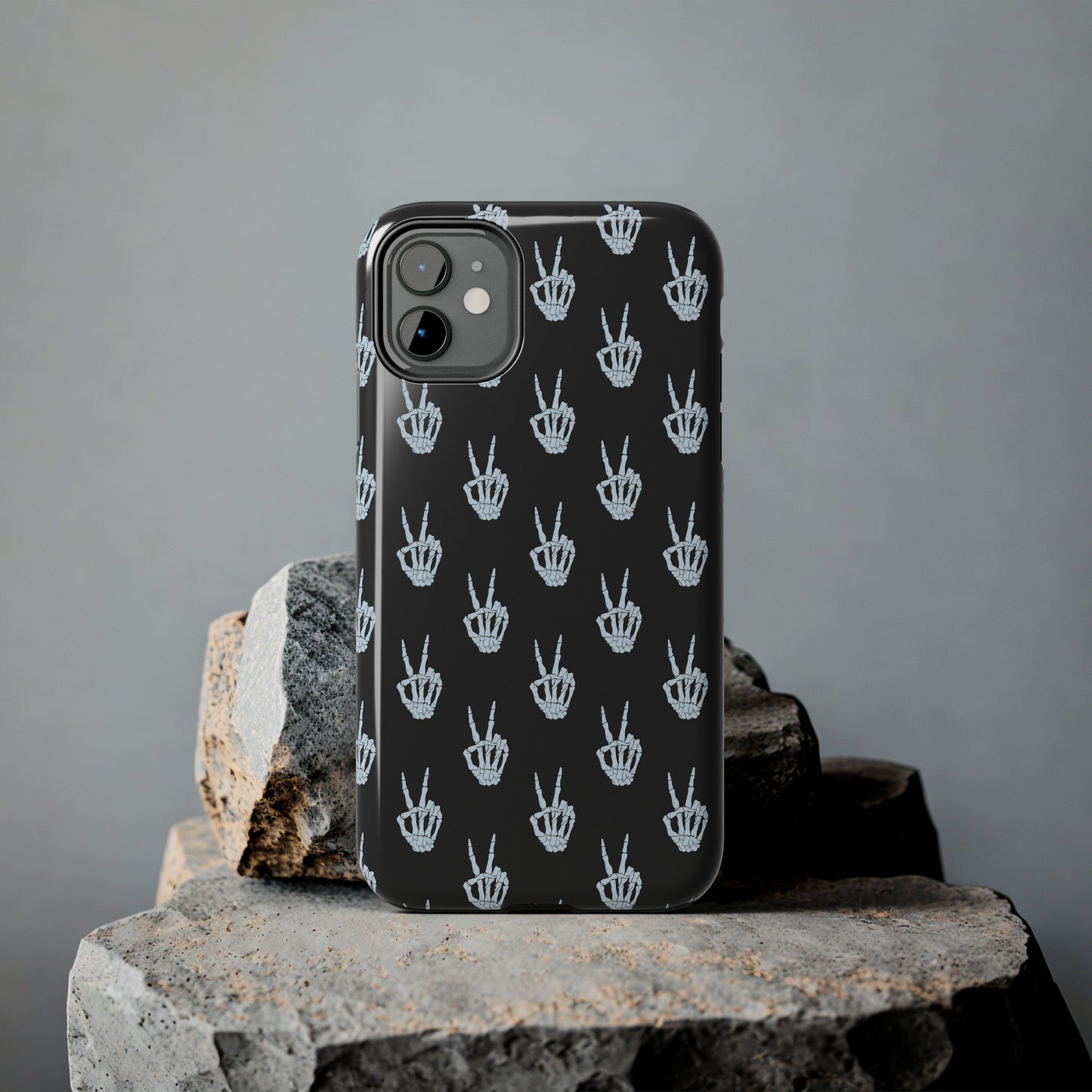 Skeleton Hand Peace Sign Tough Phone Cases