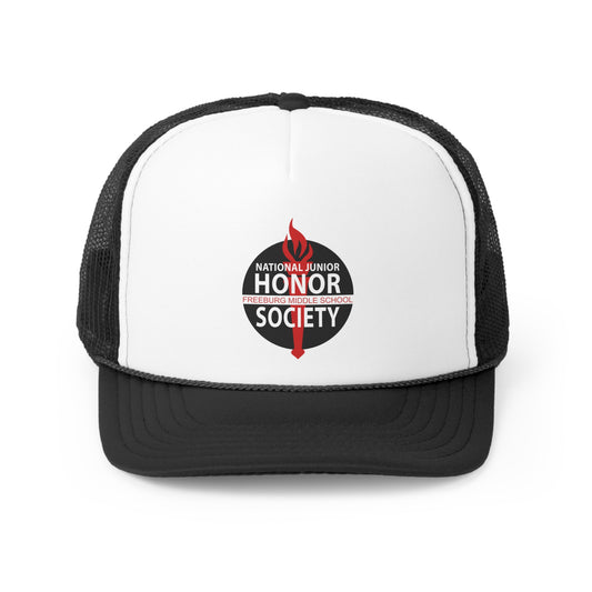 NJHS National Junior Honor Society Red and Black Design Tall Trucker Caps