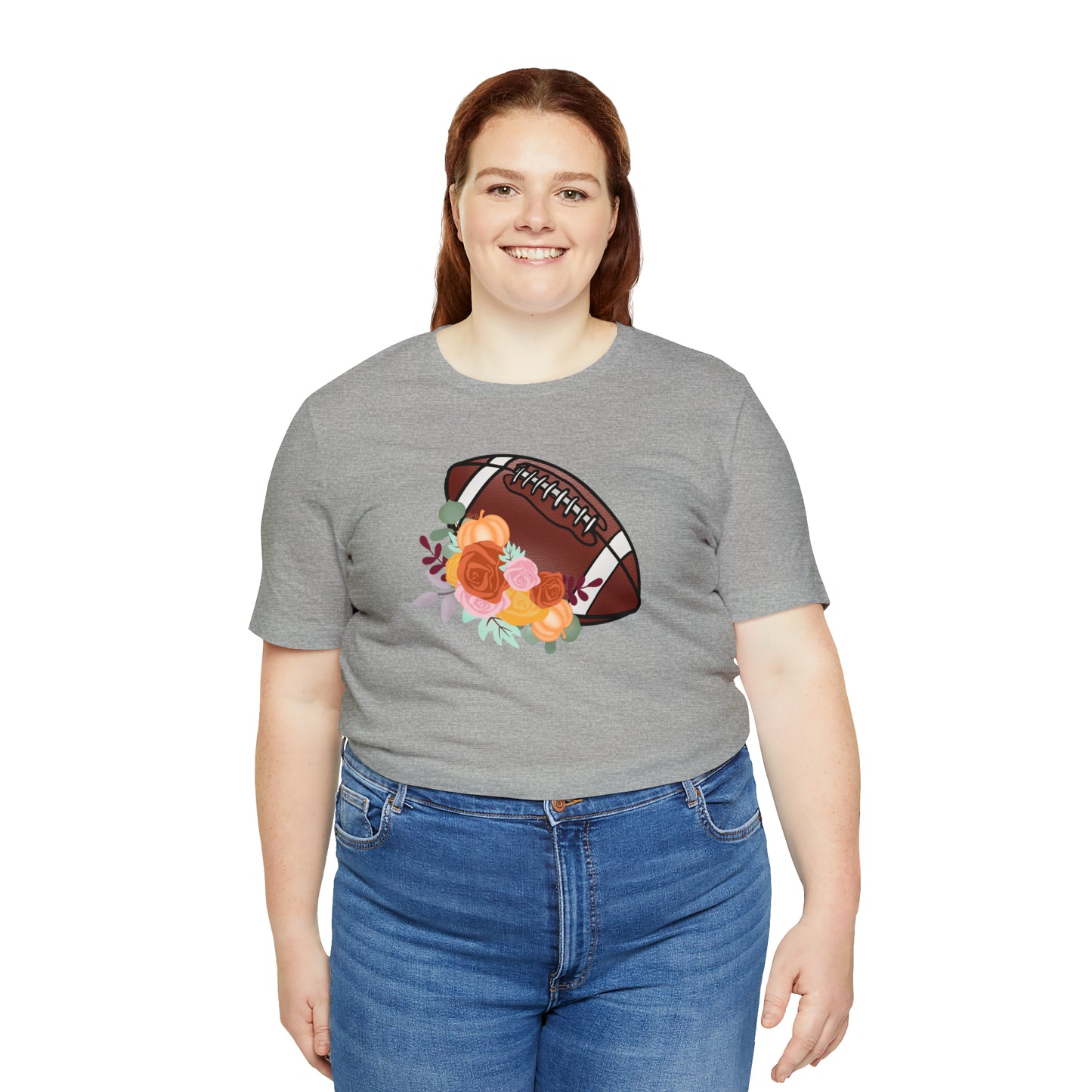 Fall Floral Football  T-Shirt
