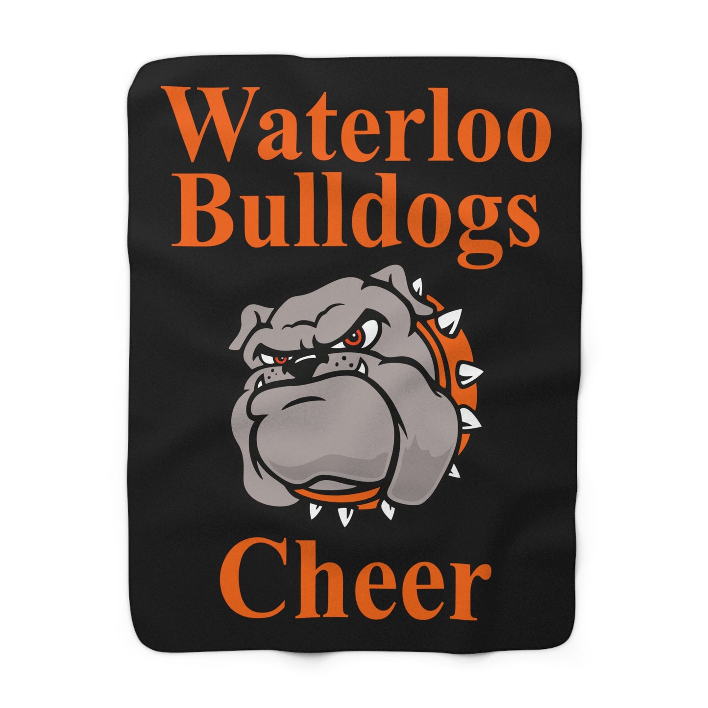 Waterloo Bulldogs Cheer Sherpa Fleece Blanket