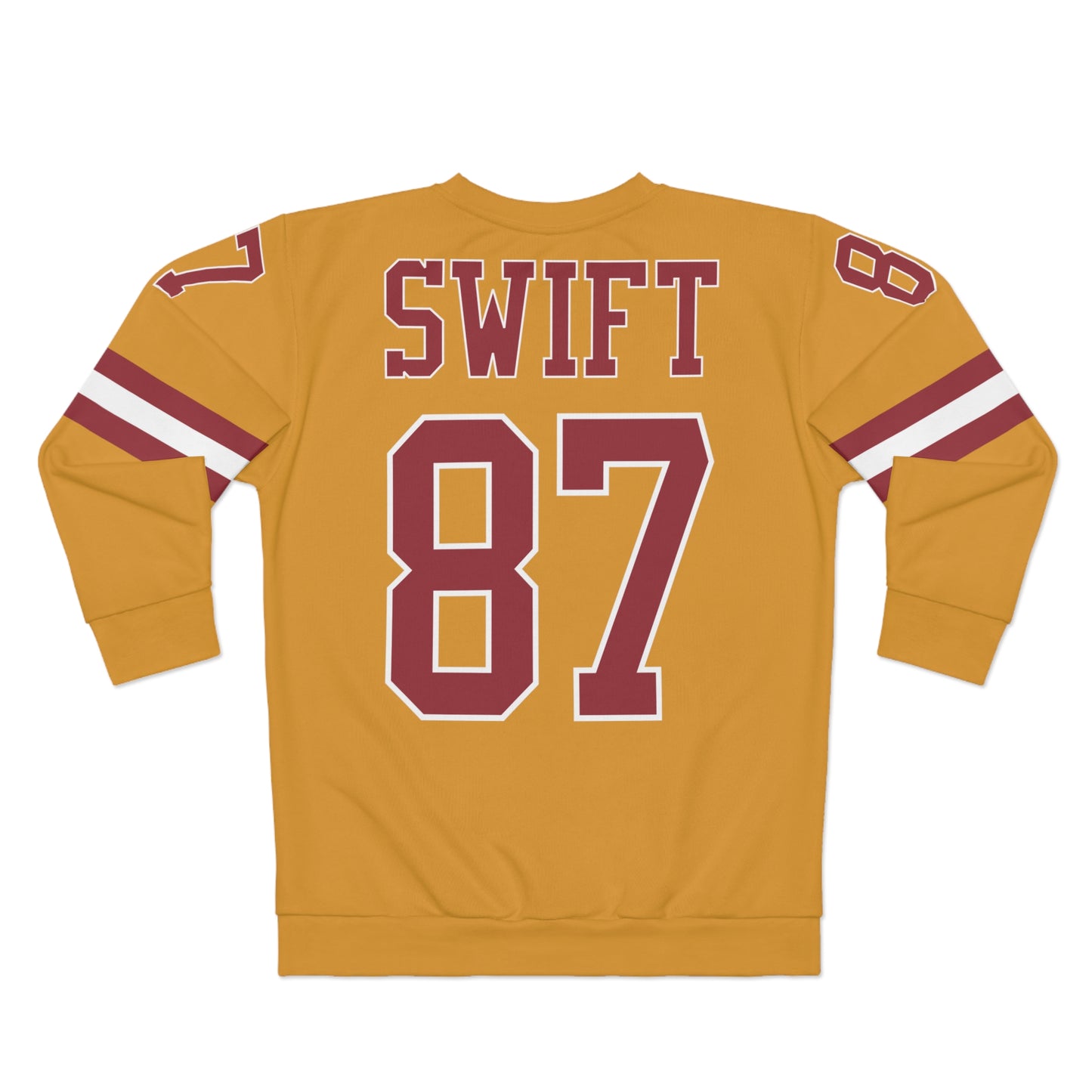 Swift Football Yellow Cuff/ Burgundy Numbers Sweatshirt - Yellow/Burgundy