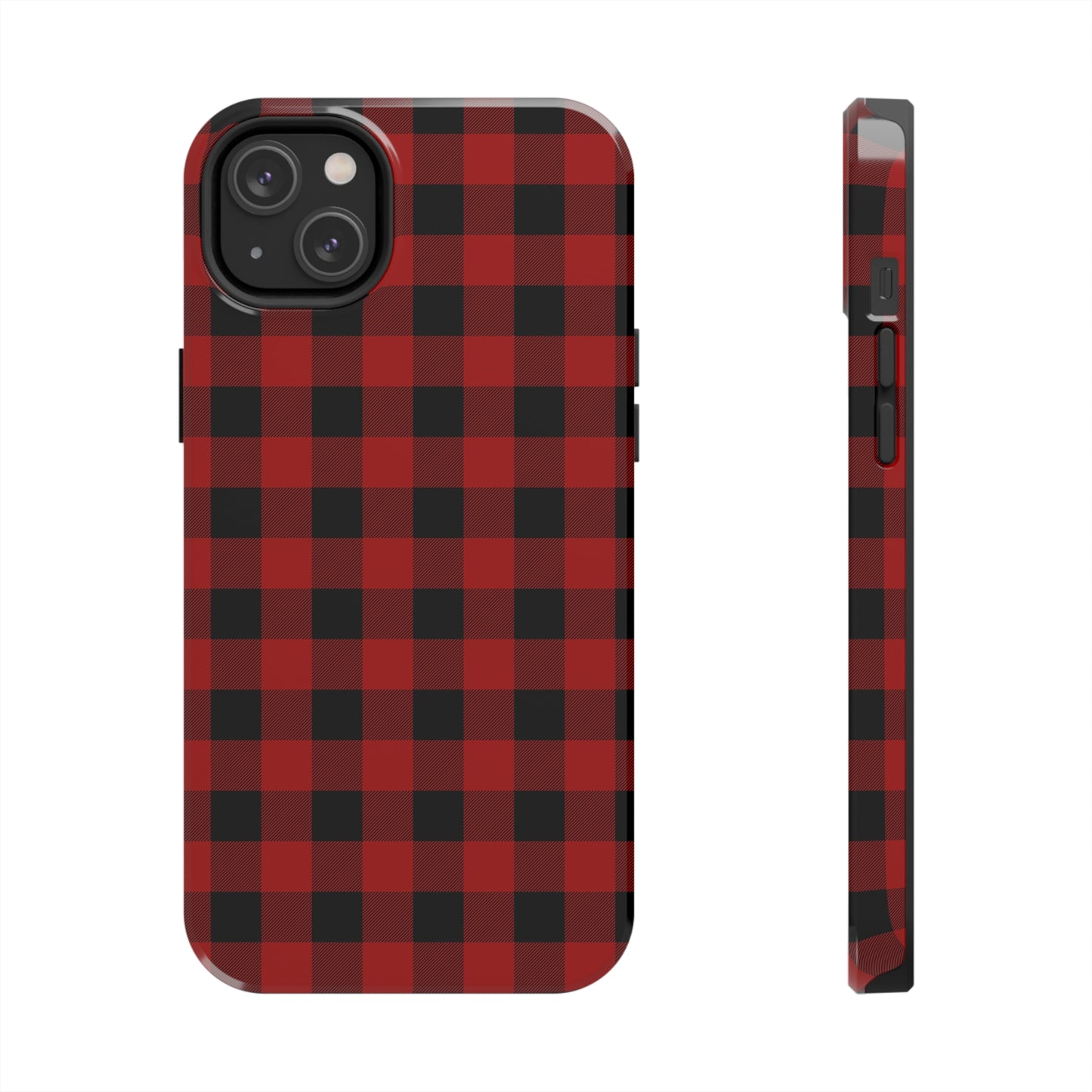 Red and Black Plaid Tough Phone Cases