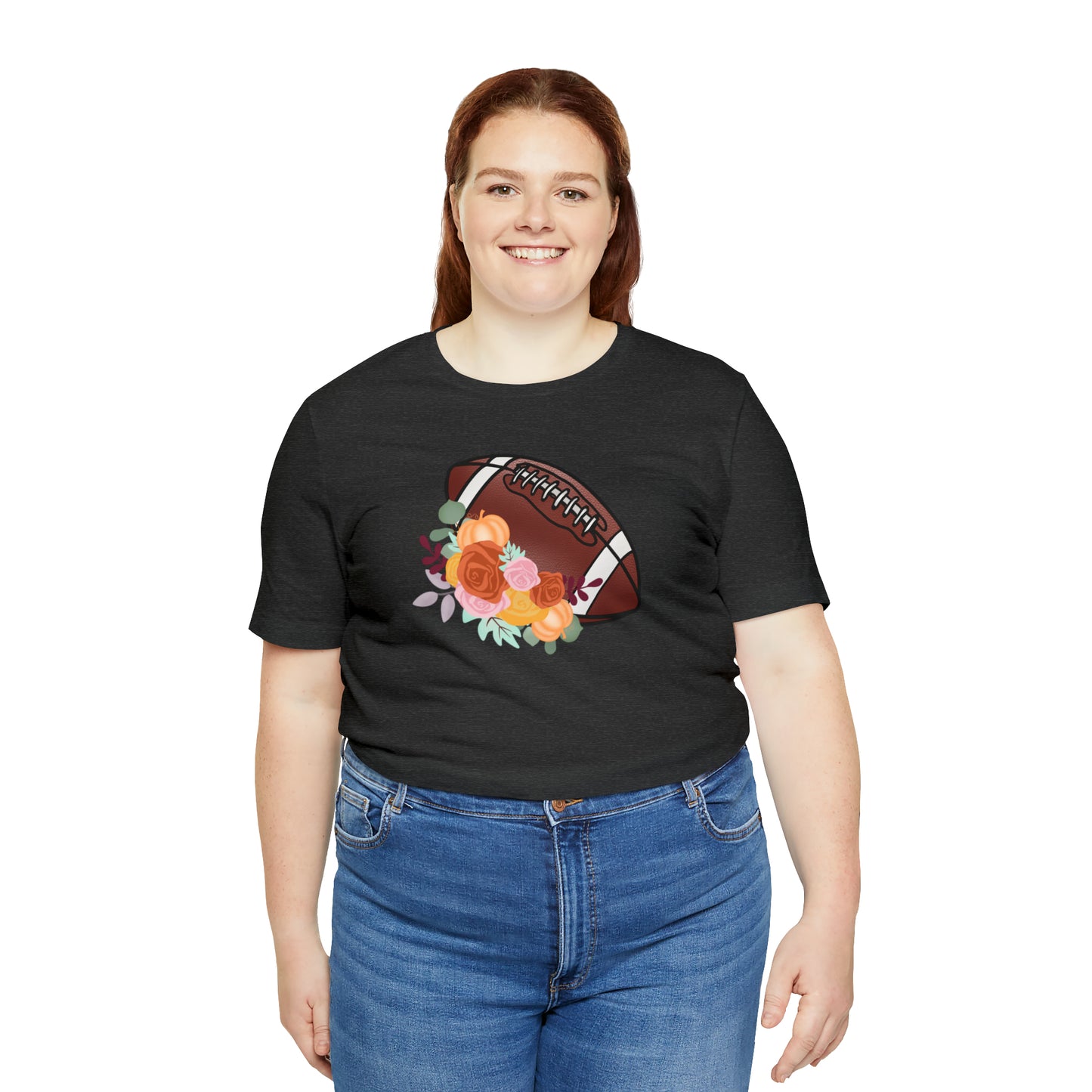 Fall Floral Football  T-Shirt